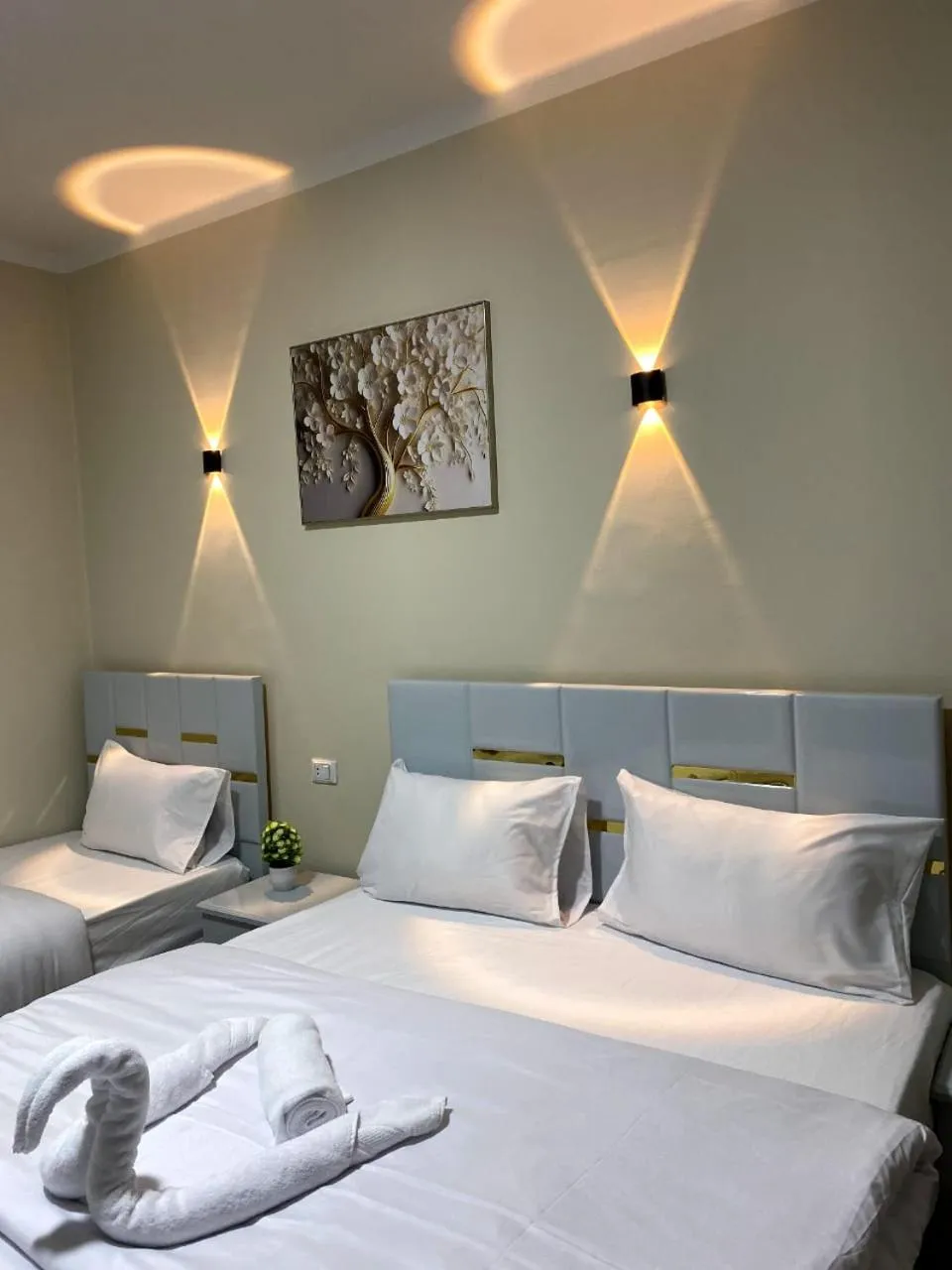 Bed in Sky light hotel