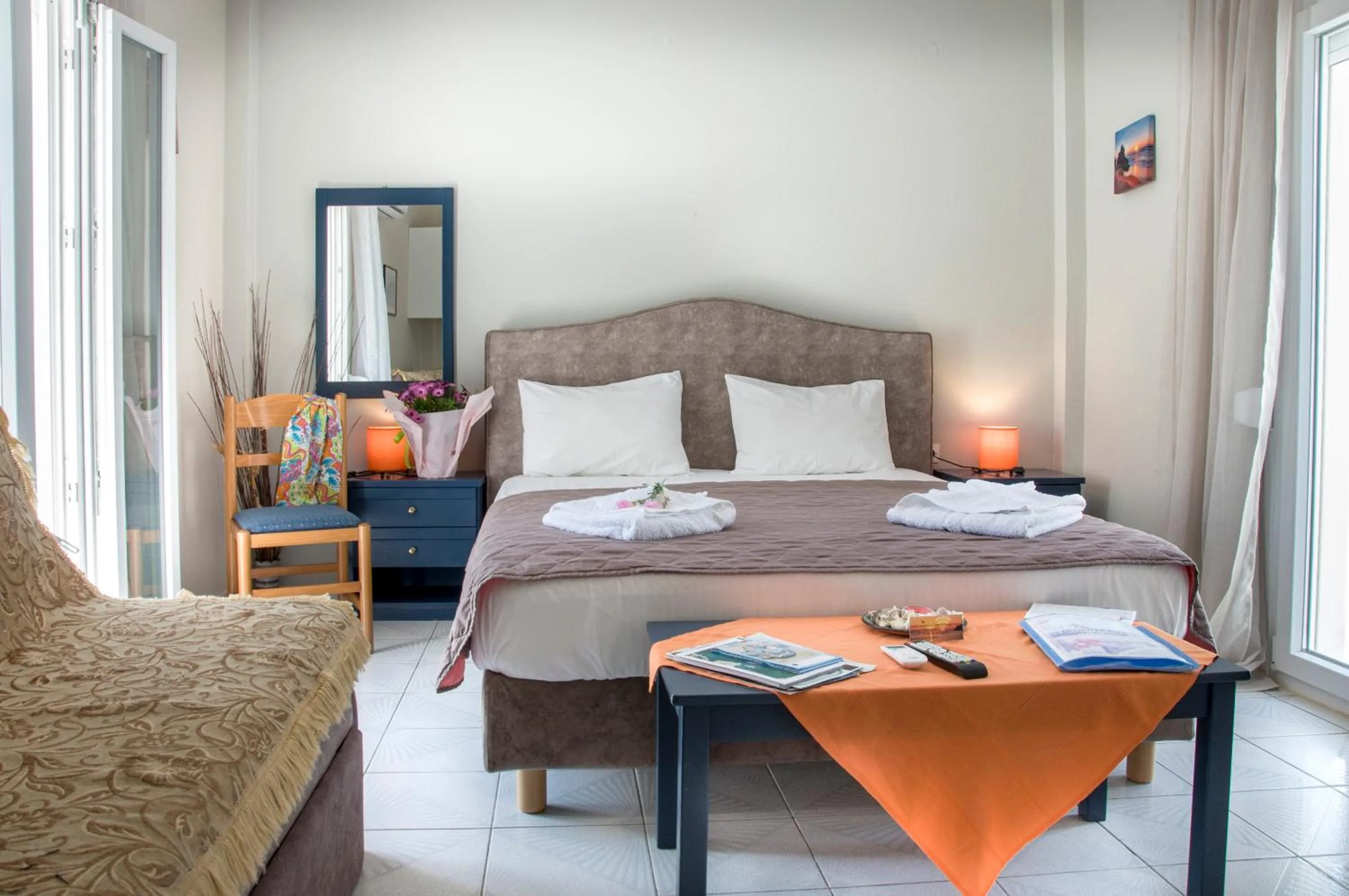 Photo of the whole room, Bed in Christina Rooms