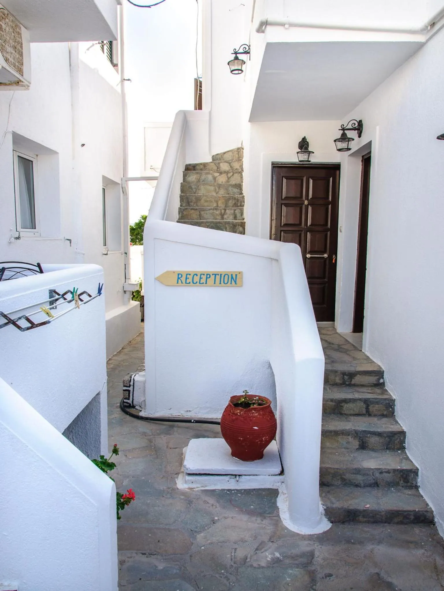 Balcony/Terrace, Bed in Christina Rooms