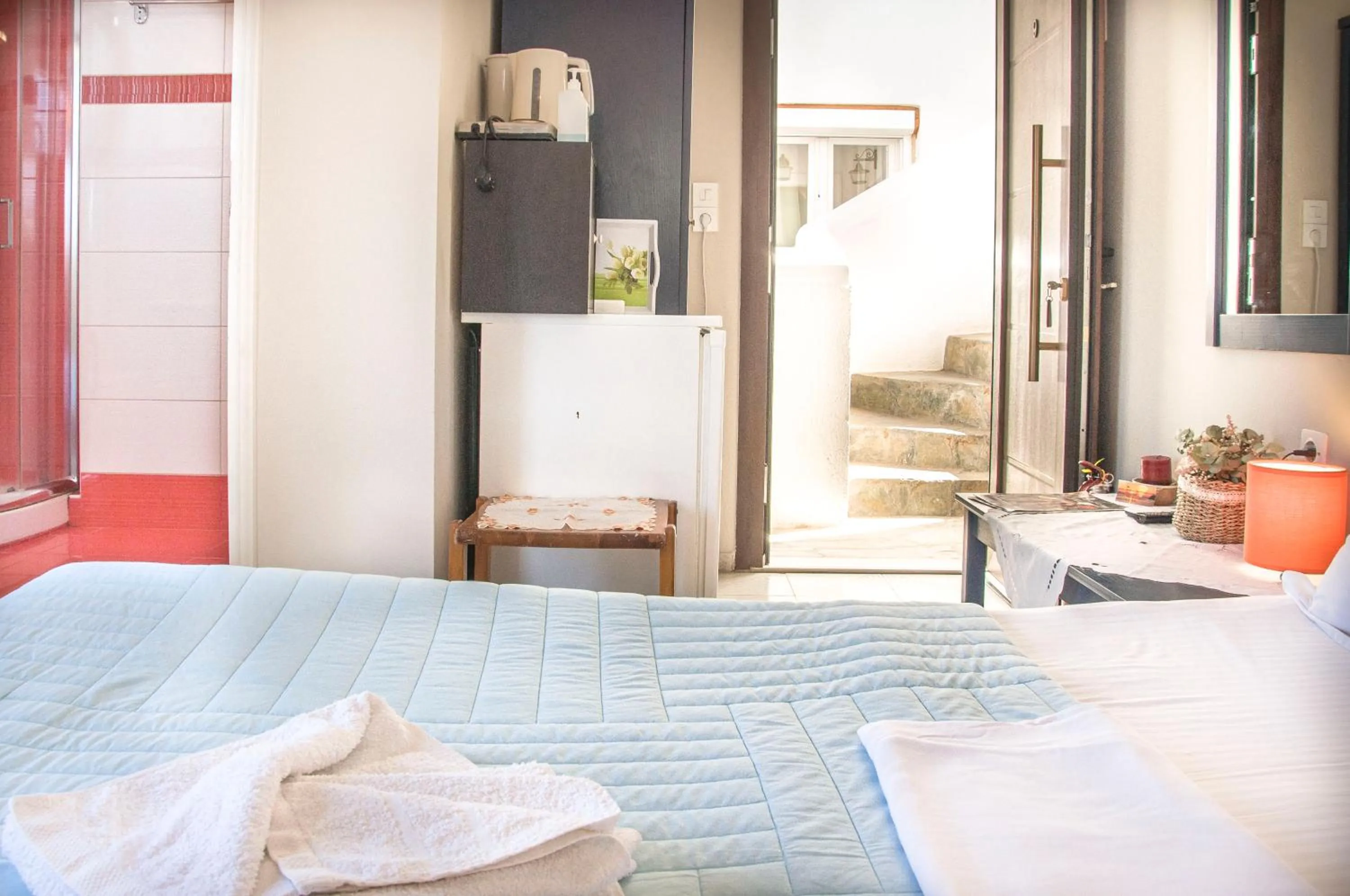 View (from property/room), Bed in Christina Rooms