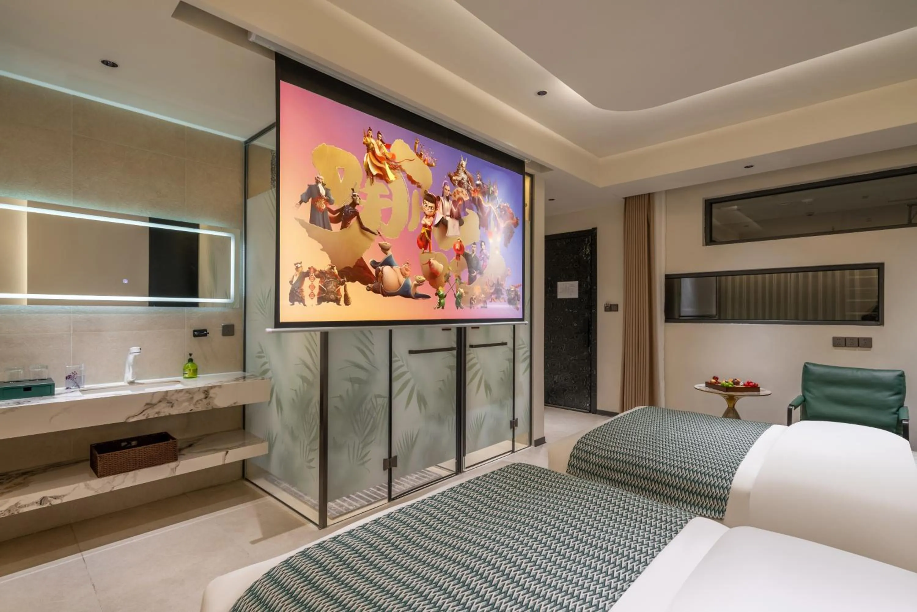 Deluxe Twin Room in Gucheng district ying Xi ting Yu inn