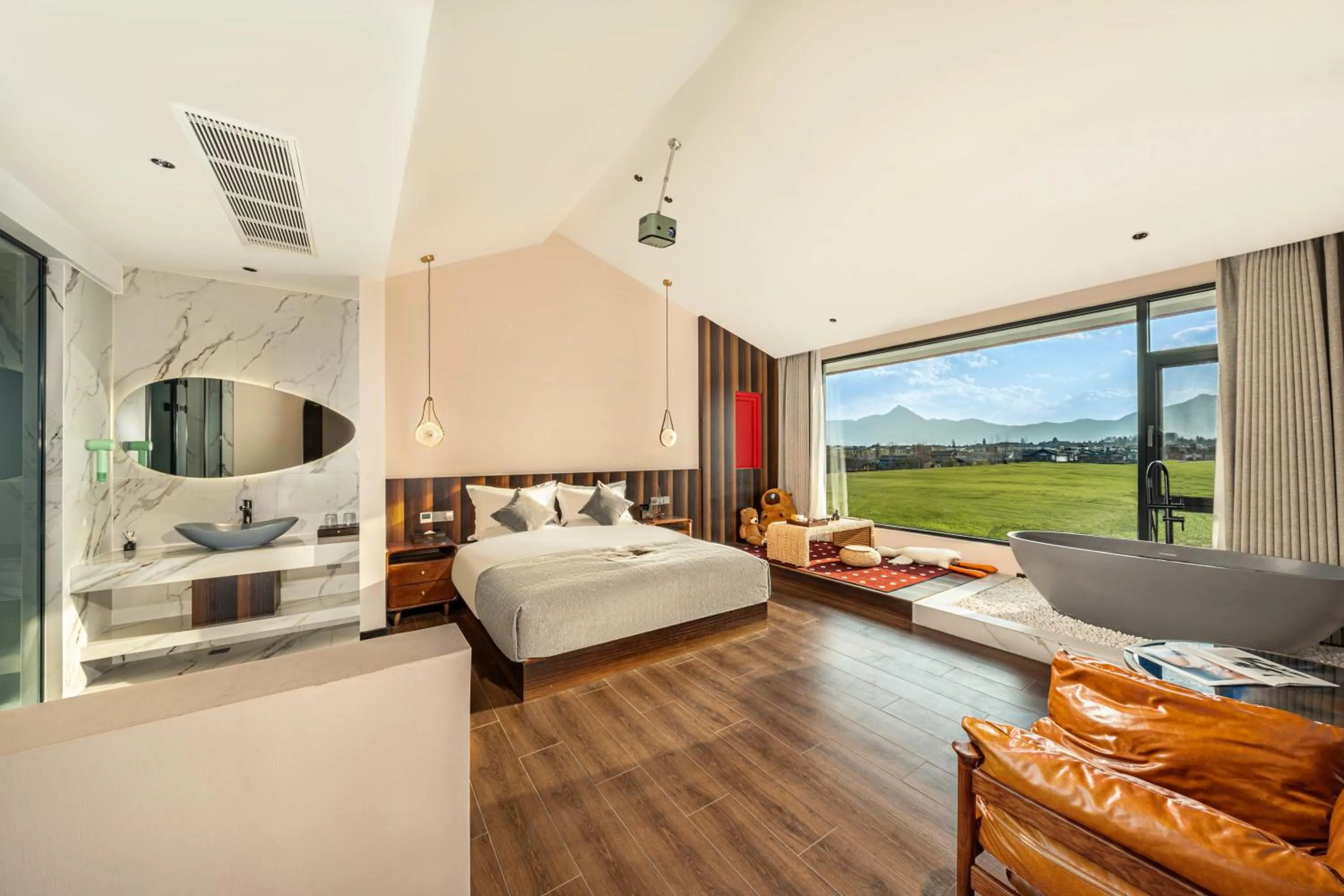 Double Room with Mountain View in Gucheng district ying Xi ting Yu inn