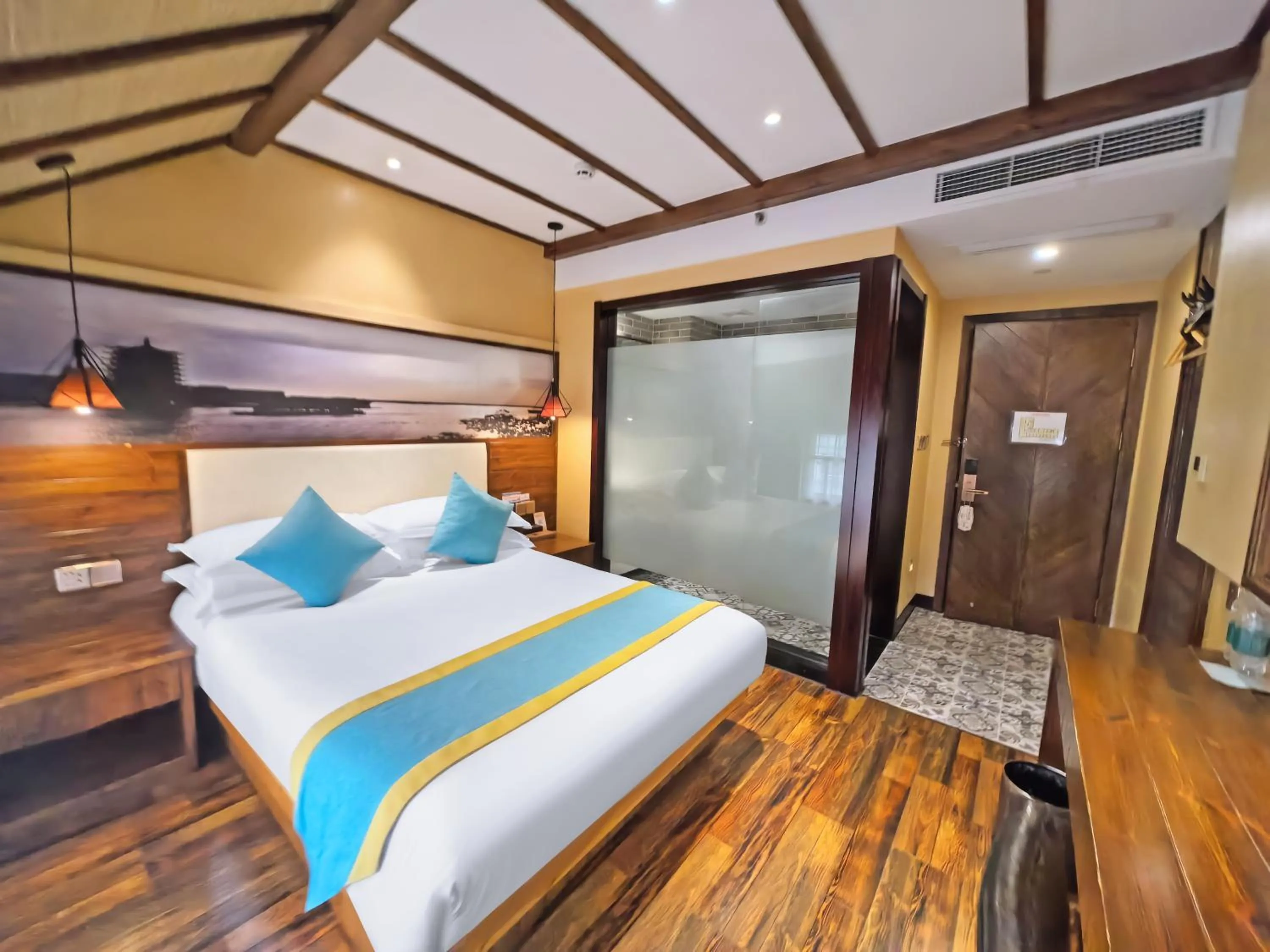 Bed in Yiwu Ruifeng Hotel