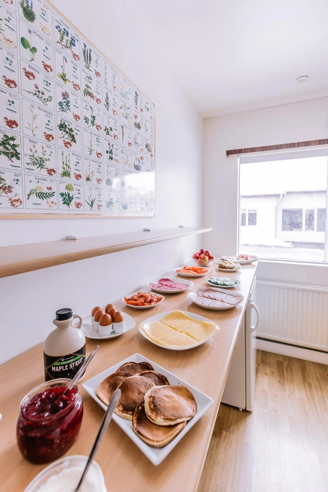 Buffet breakfast in Eldá apartments