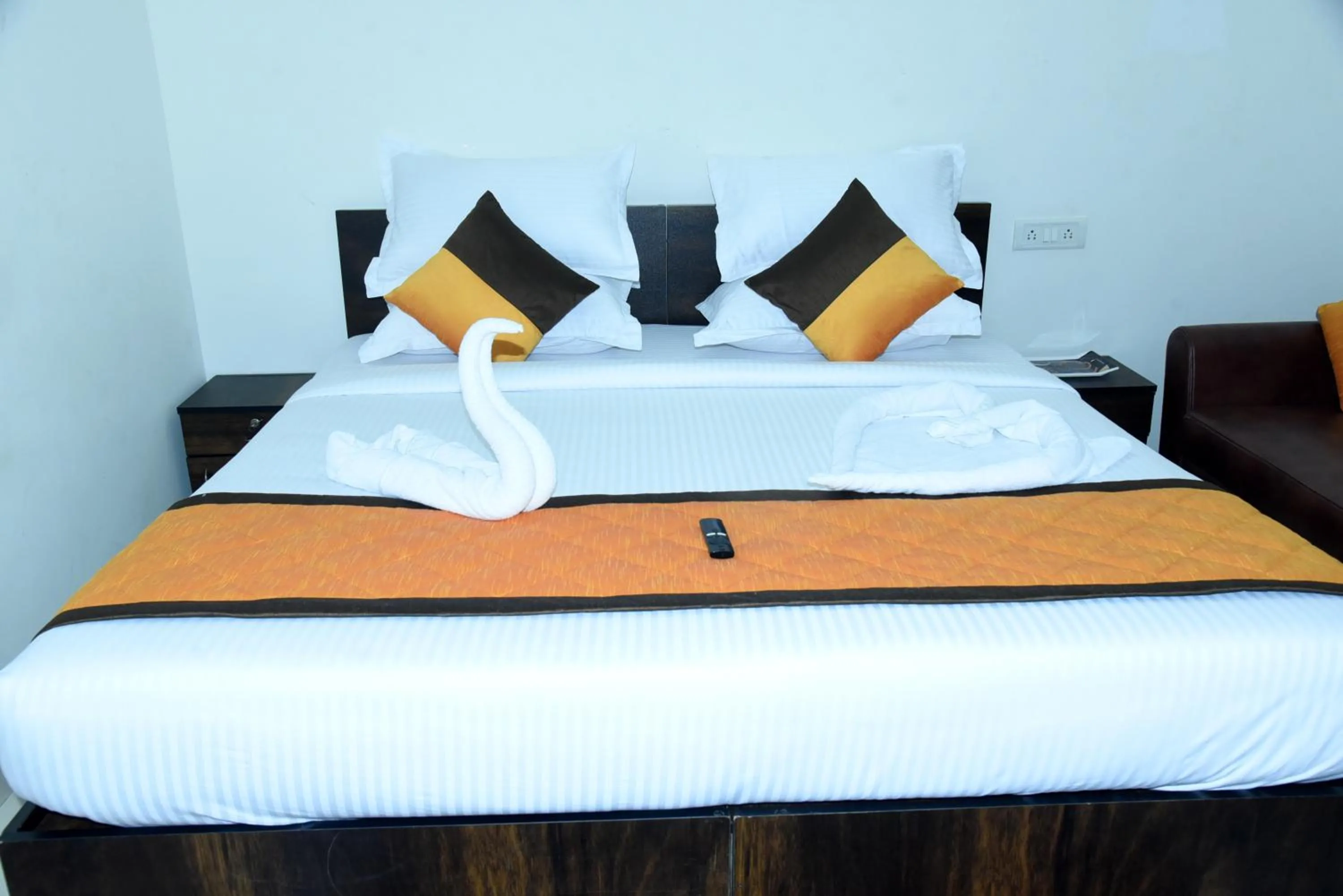 Bed in Grand View Hotel