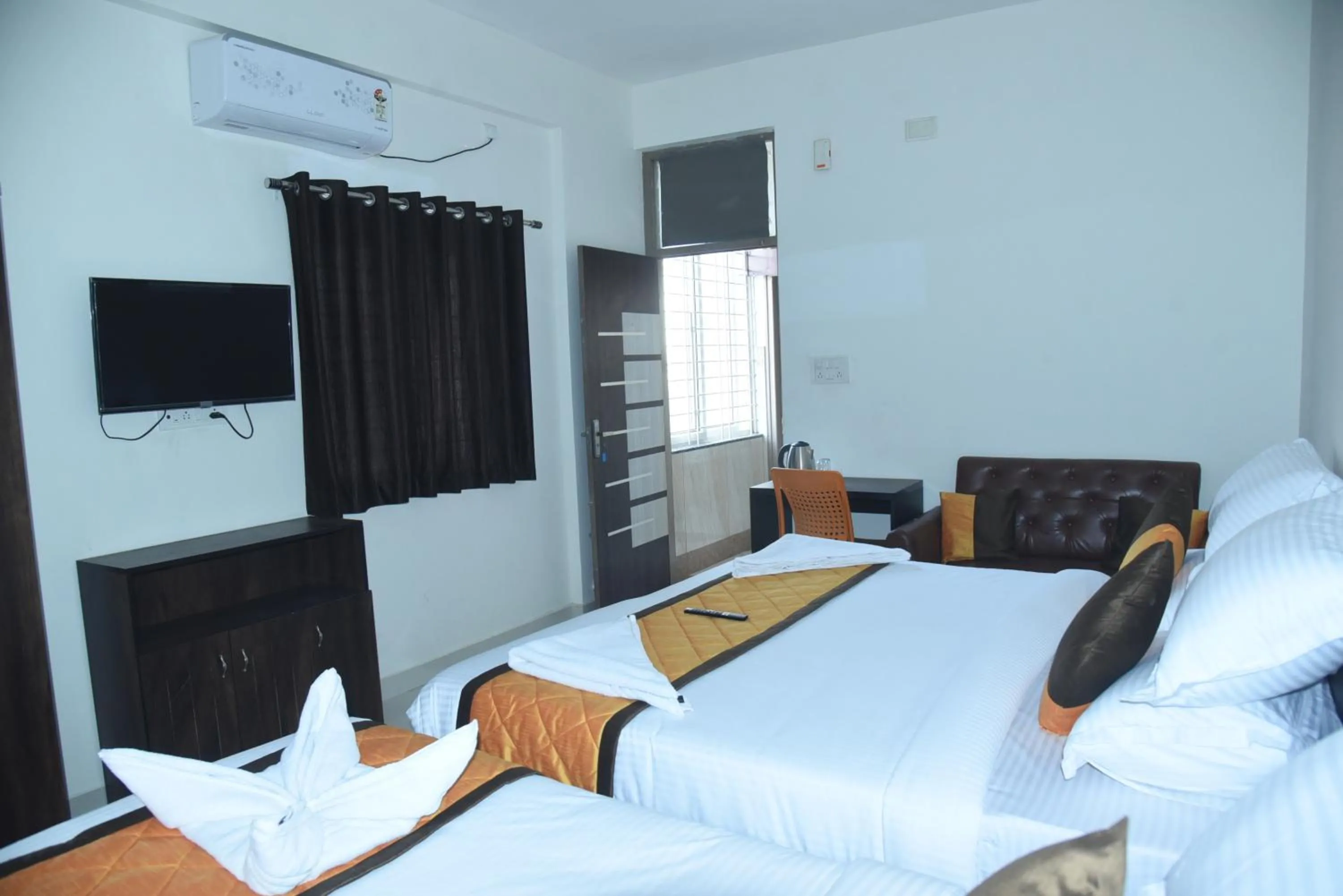 Bed in Grand View Hotel