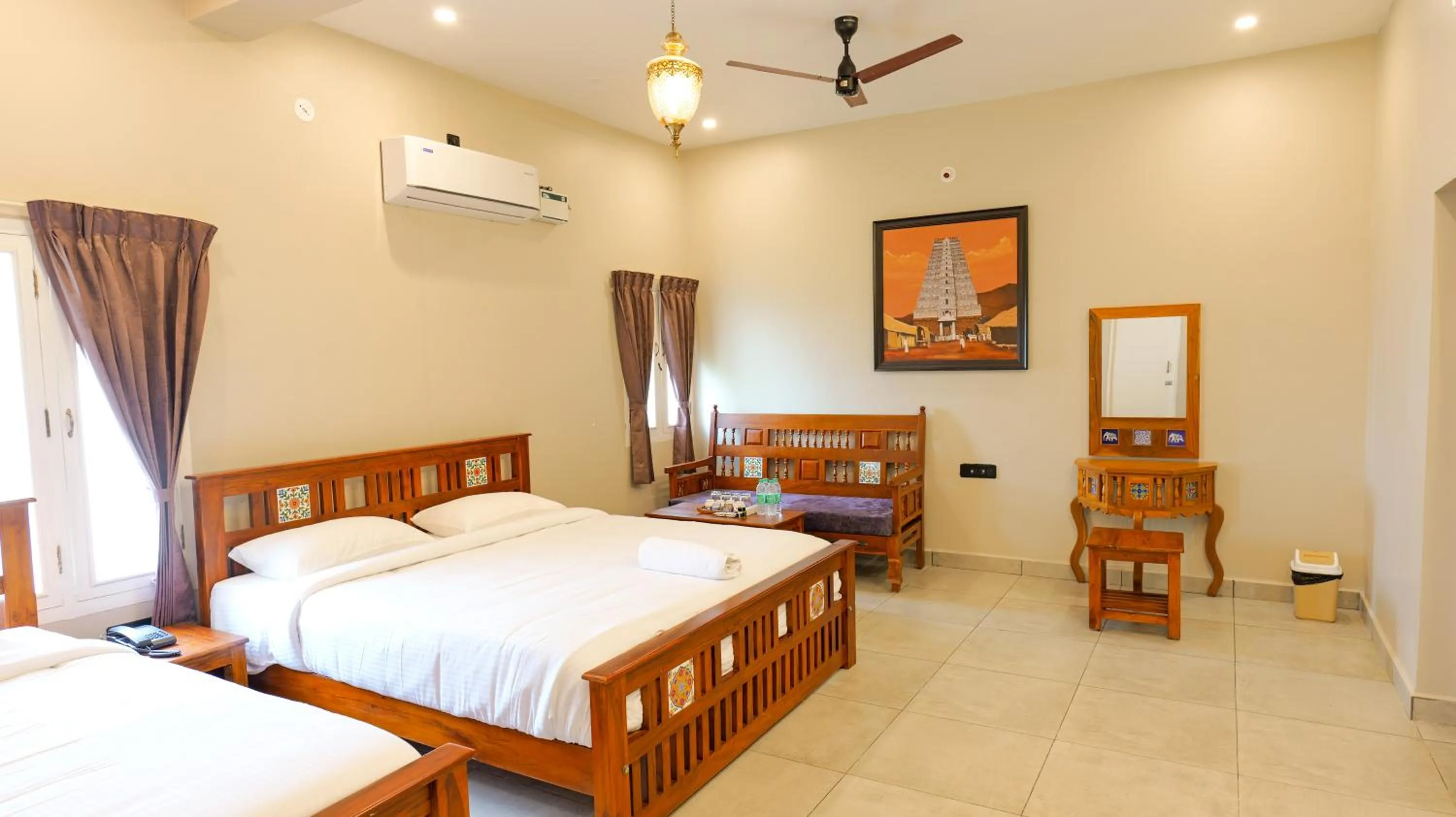 Photo of the whole room, Bed in Dwaraka Resorts