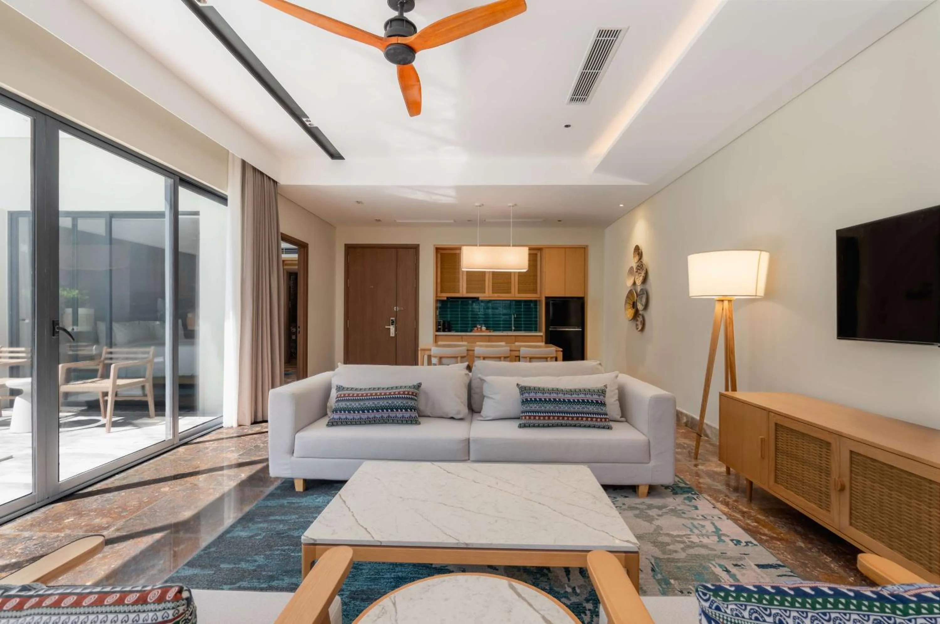 Kitchen or kitchenette, Bed in Radisson Resort Mui Ne