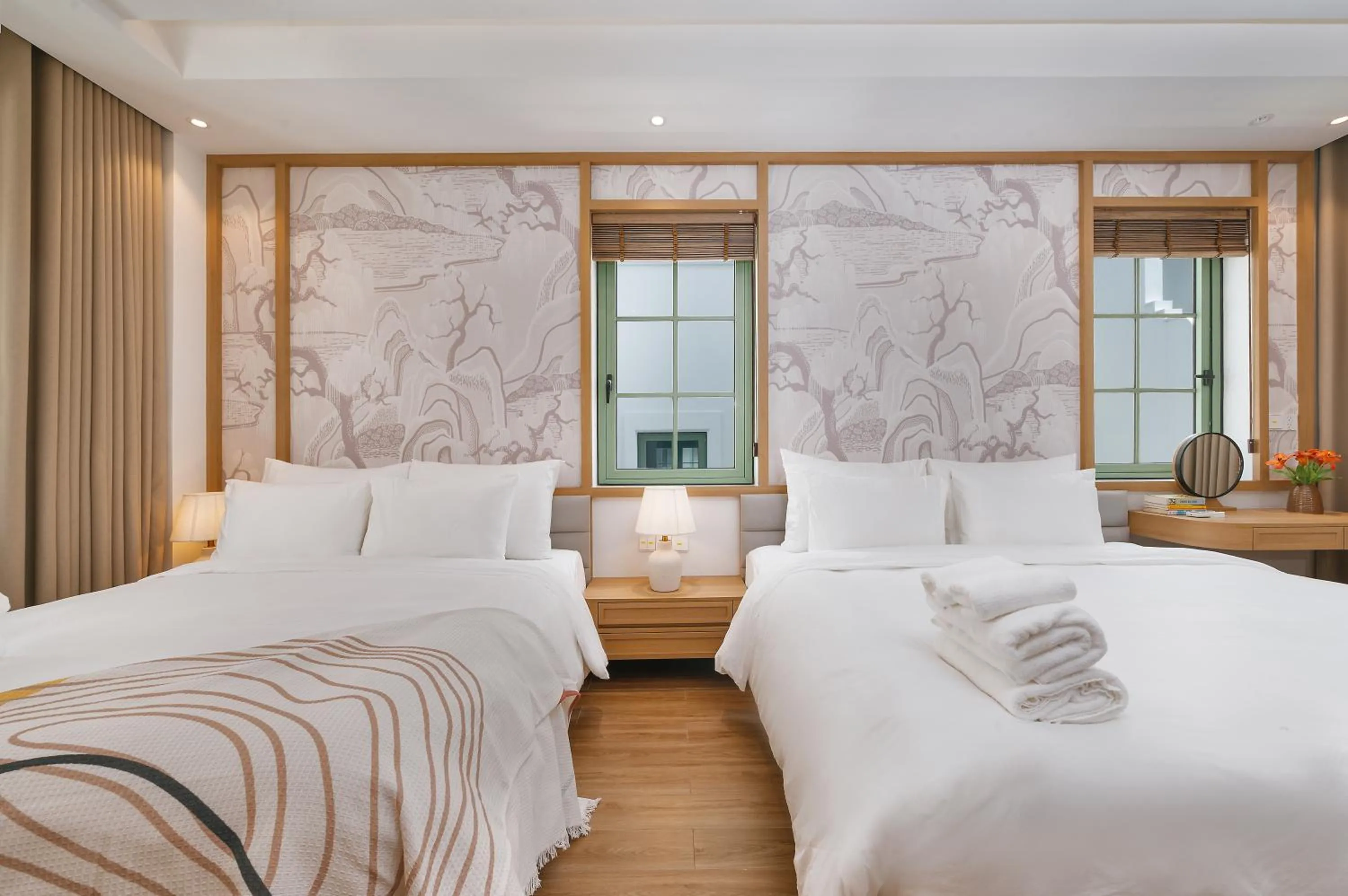 Bed in La isla Apartments & Villas - Sea View & Fireworks Phu Quoc