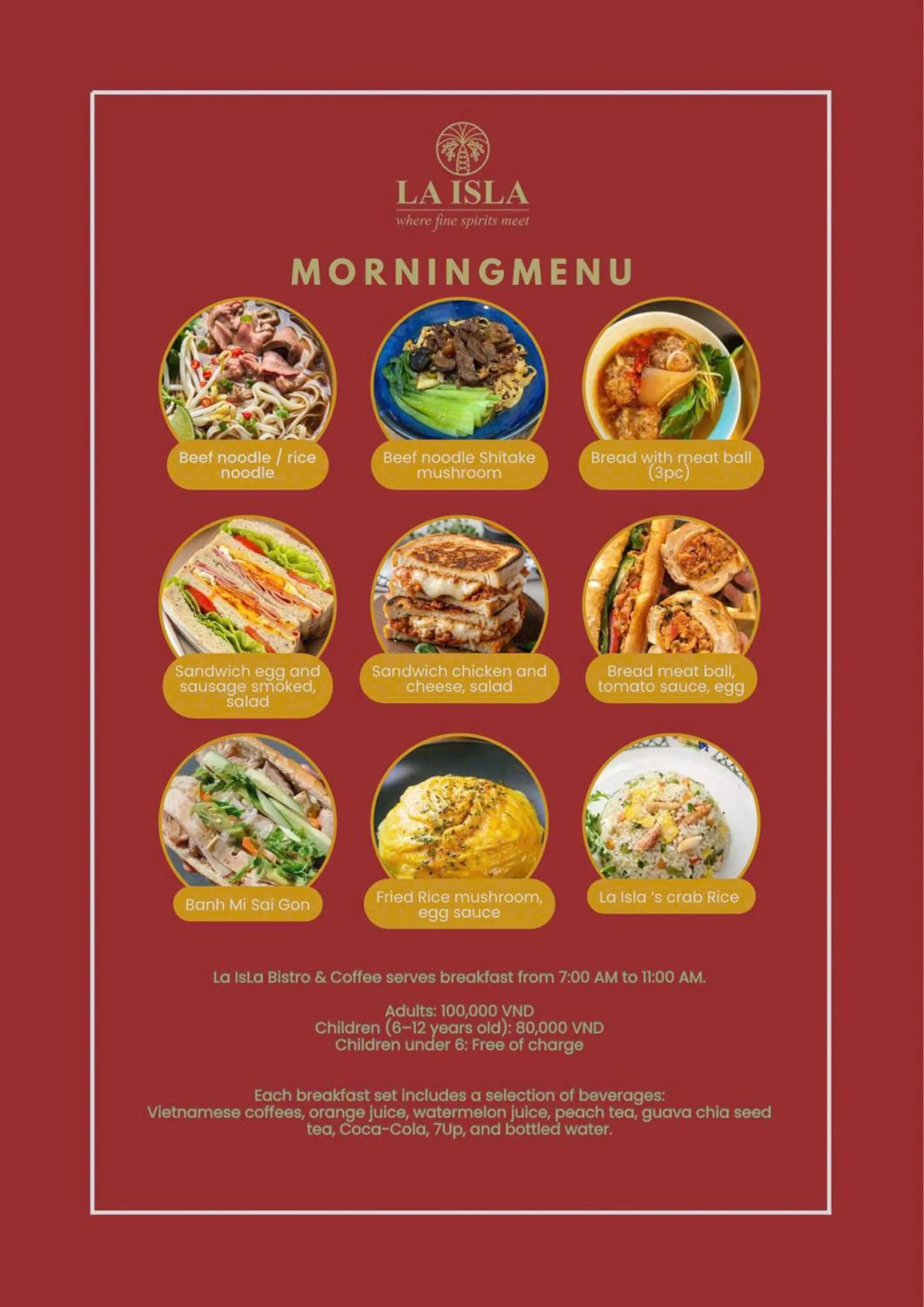 Breakfast in La isla Apartments & Villas - Sea View & Fireworks Phu Quoc