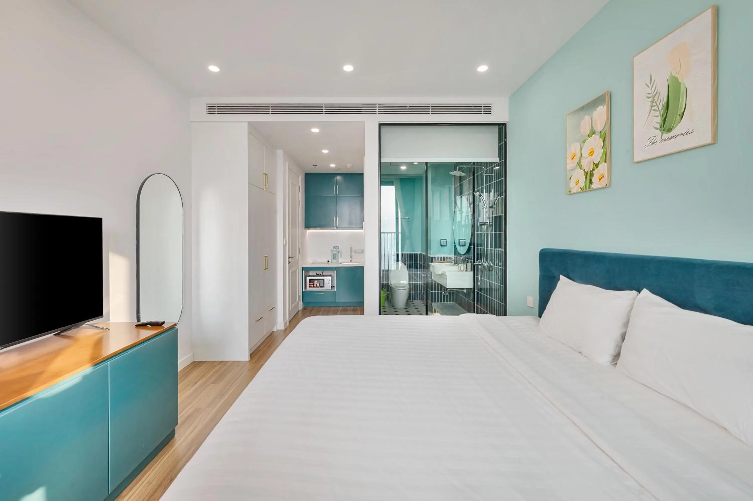 Bed in La isla Apartments & Villas - Sea View & Fireworks Phu Quoc