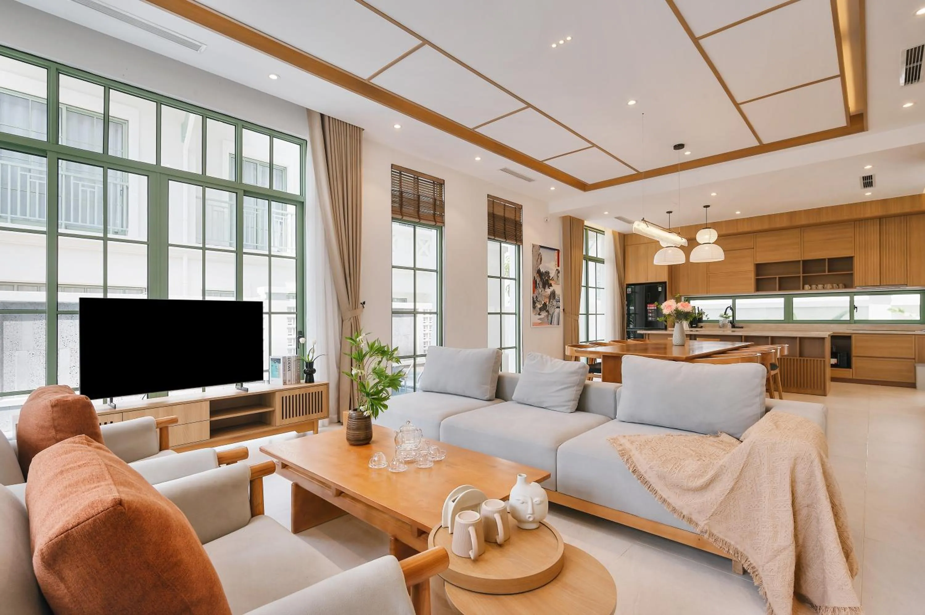 Kitchen or kitchenette in La isla Apartments & Villas - Sea View & Fireworks Phu Quoc