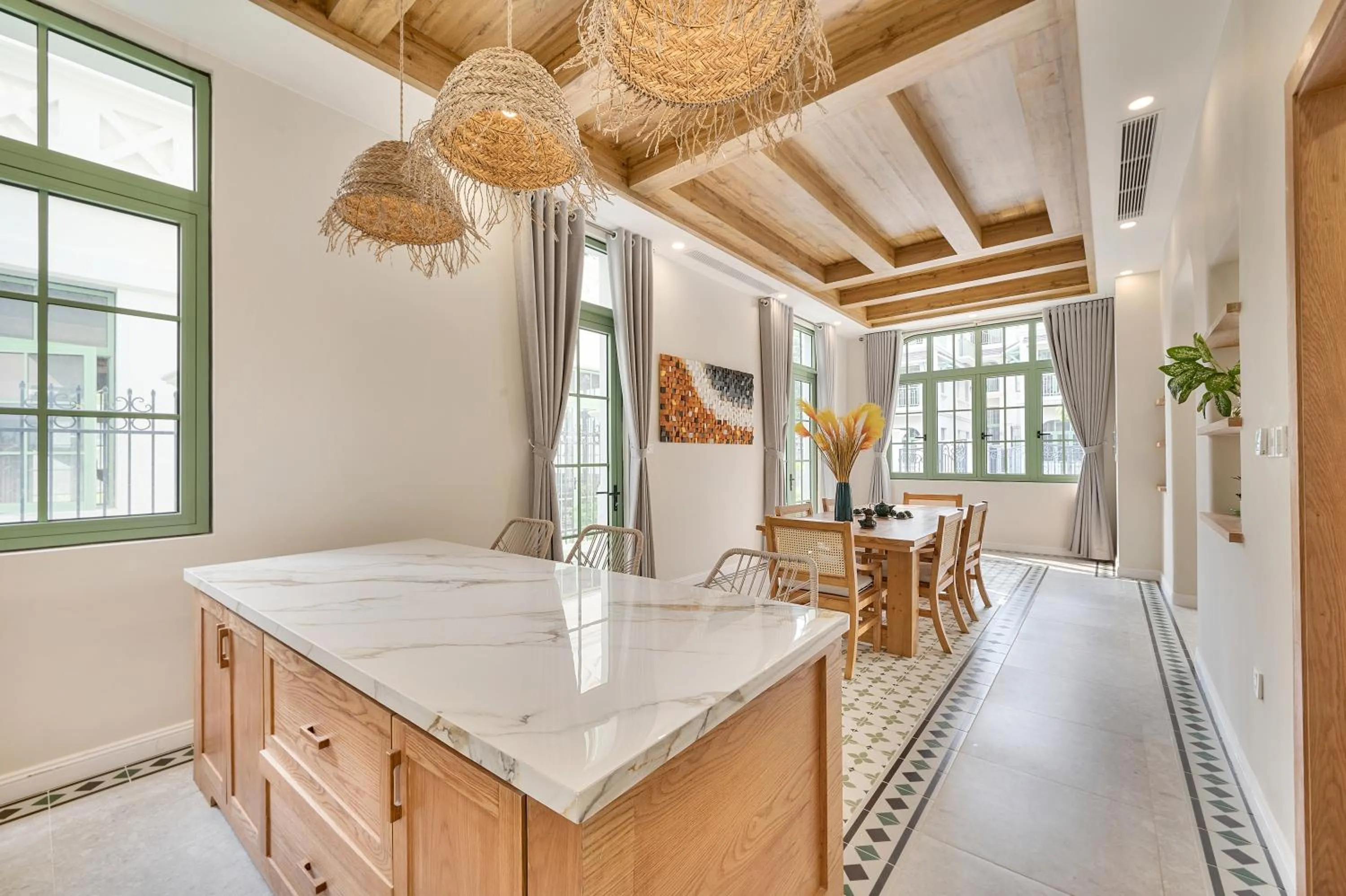 Kitchen or kitchenette in La isla Apartments & Villas - Sea View & Fireworks Phu Quoc