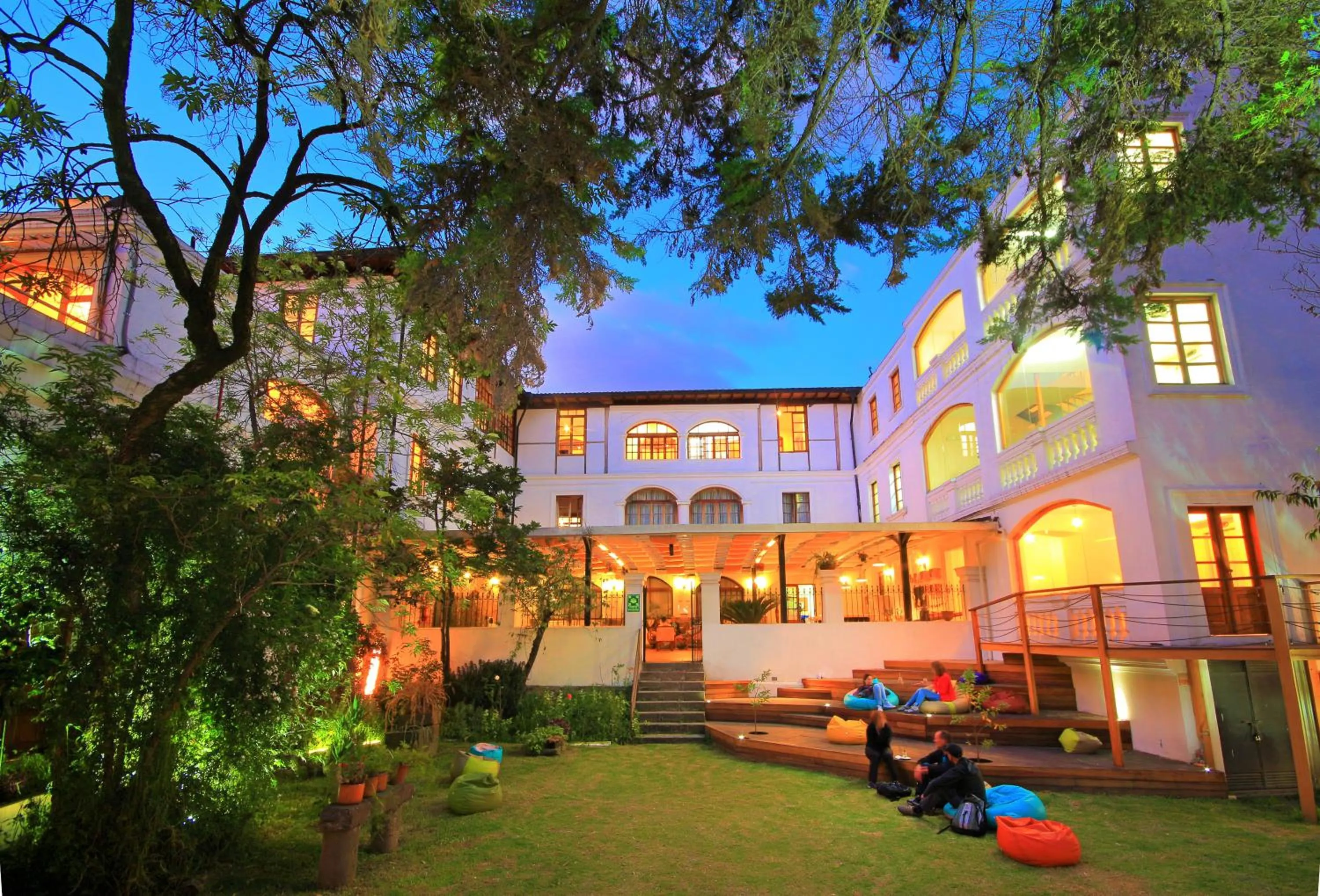 Garden in Viajero Quito Hostel