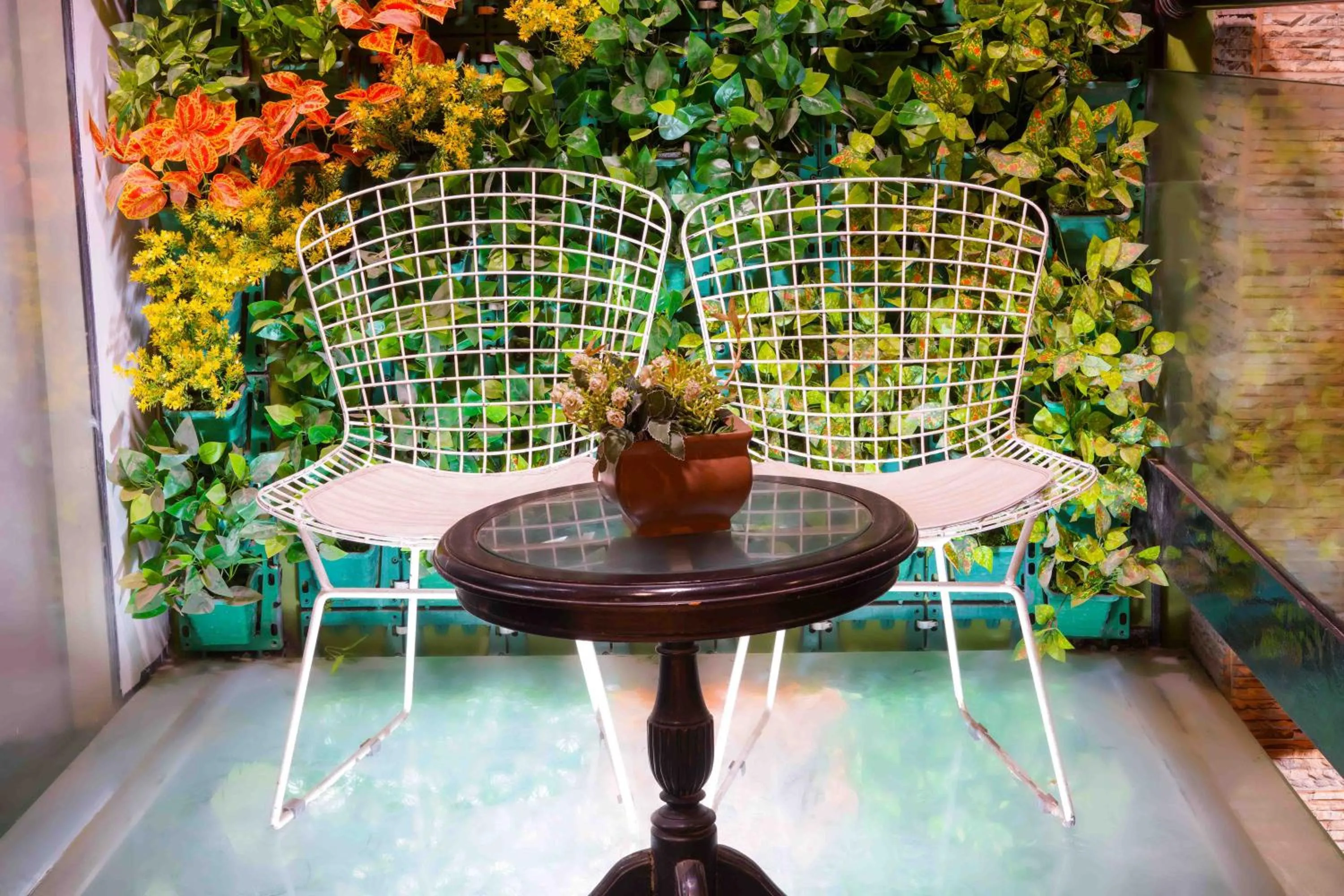 Seating area in WoodApple Residency