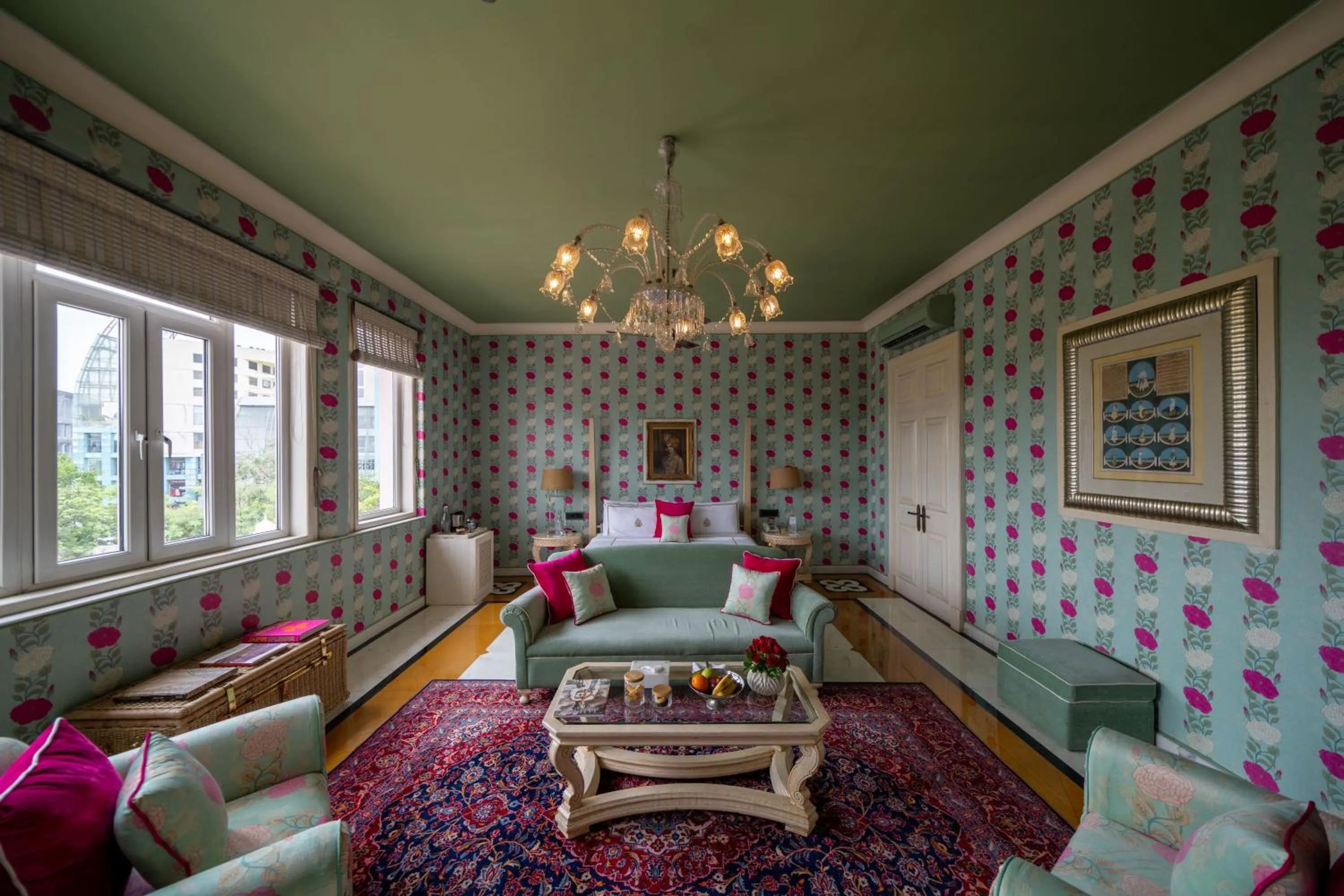 Living room, Bed in Rajmahal Palace RAAS