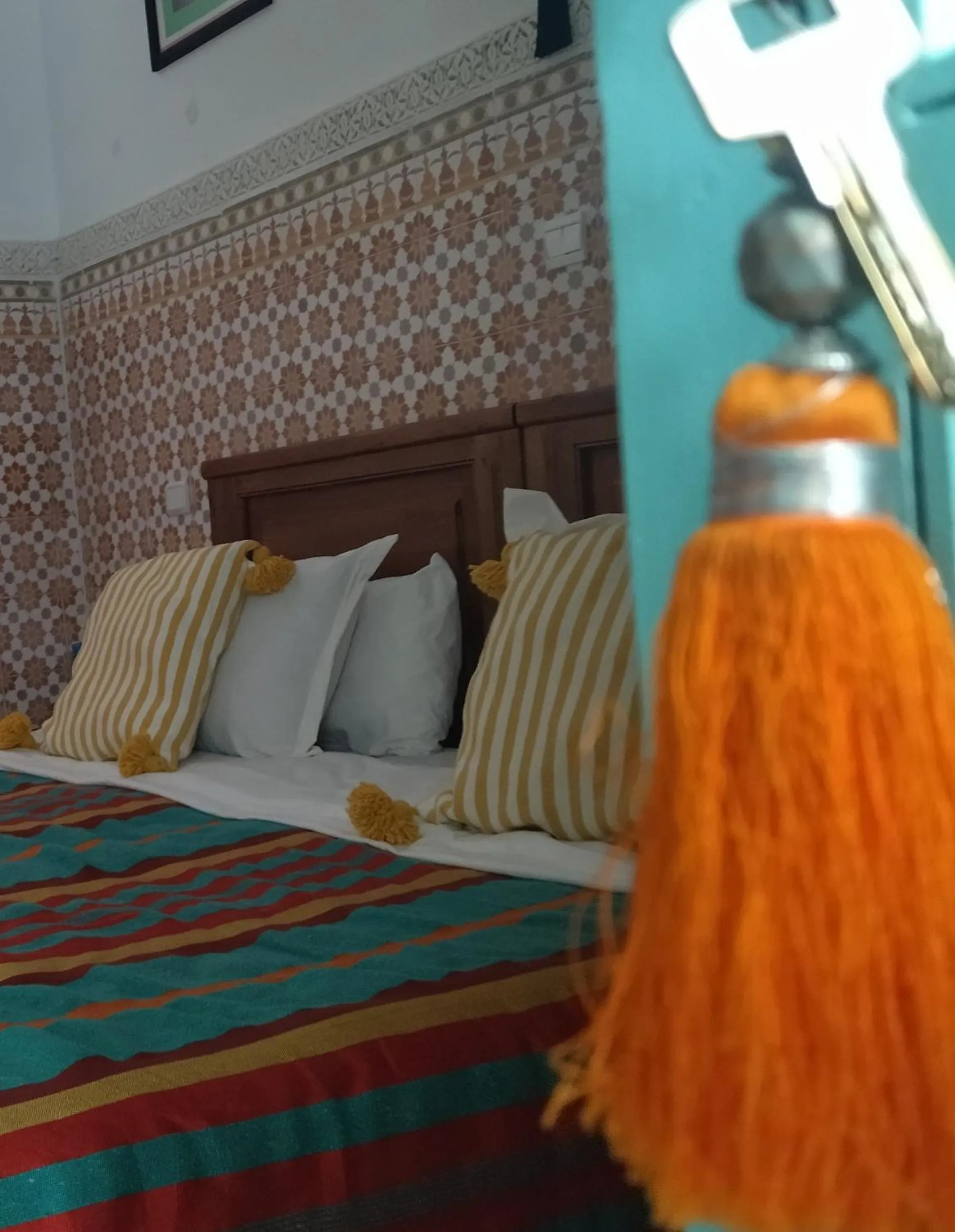 Bed in Riad Dar Mamouni