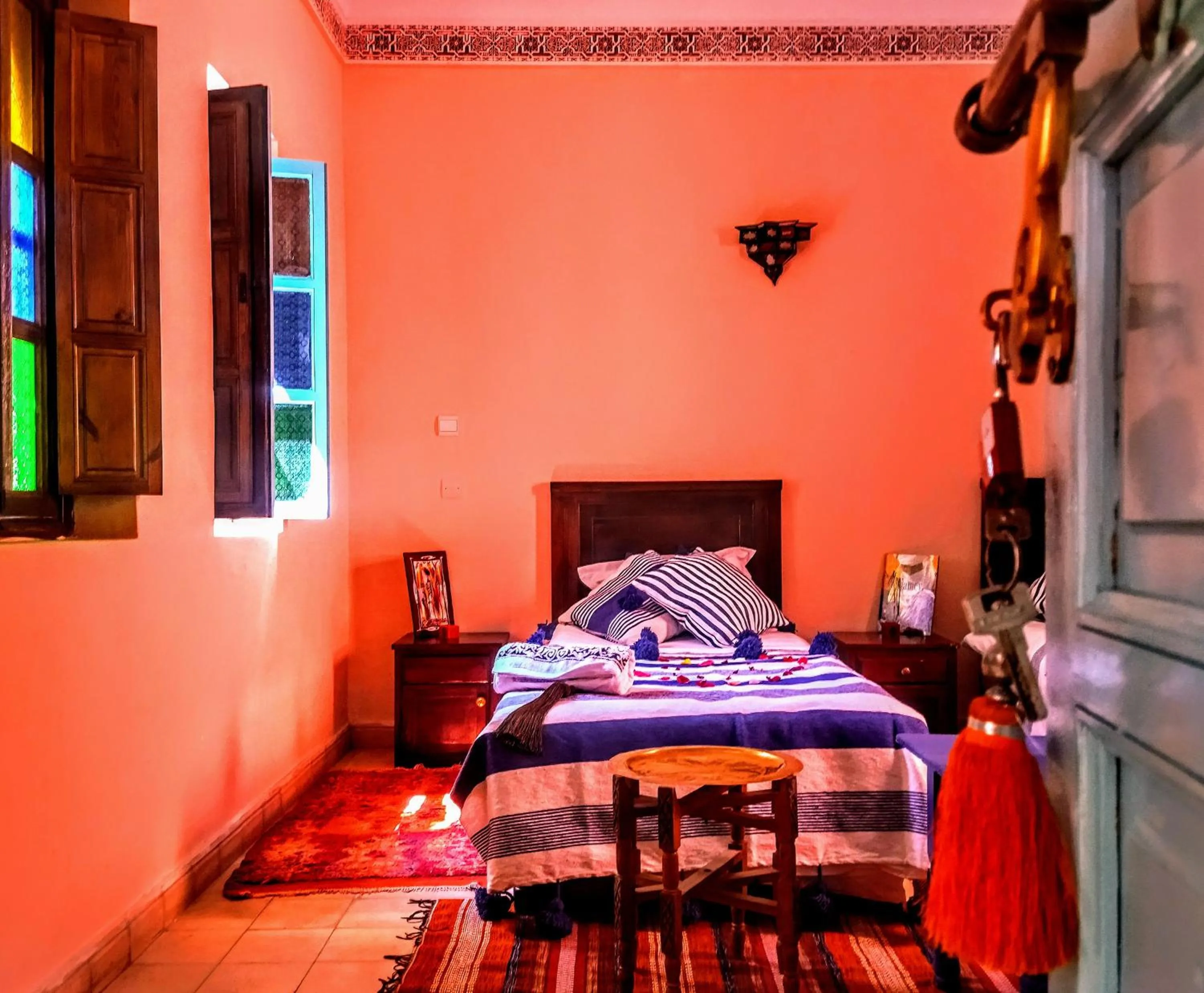 Bed in Riad Dar Mamouni
