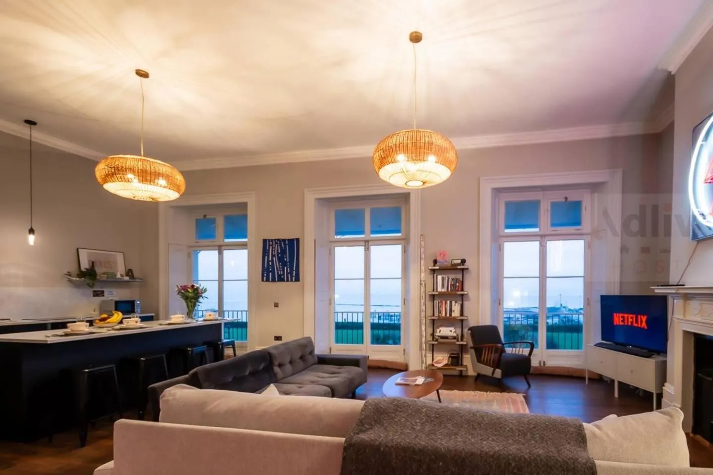 Communal lounge/ TV room in Historic Seaview Gem in Ramsgate by Adliv