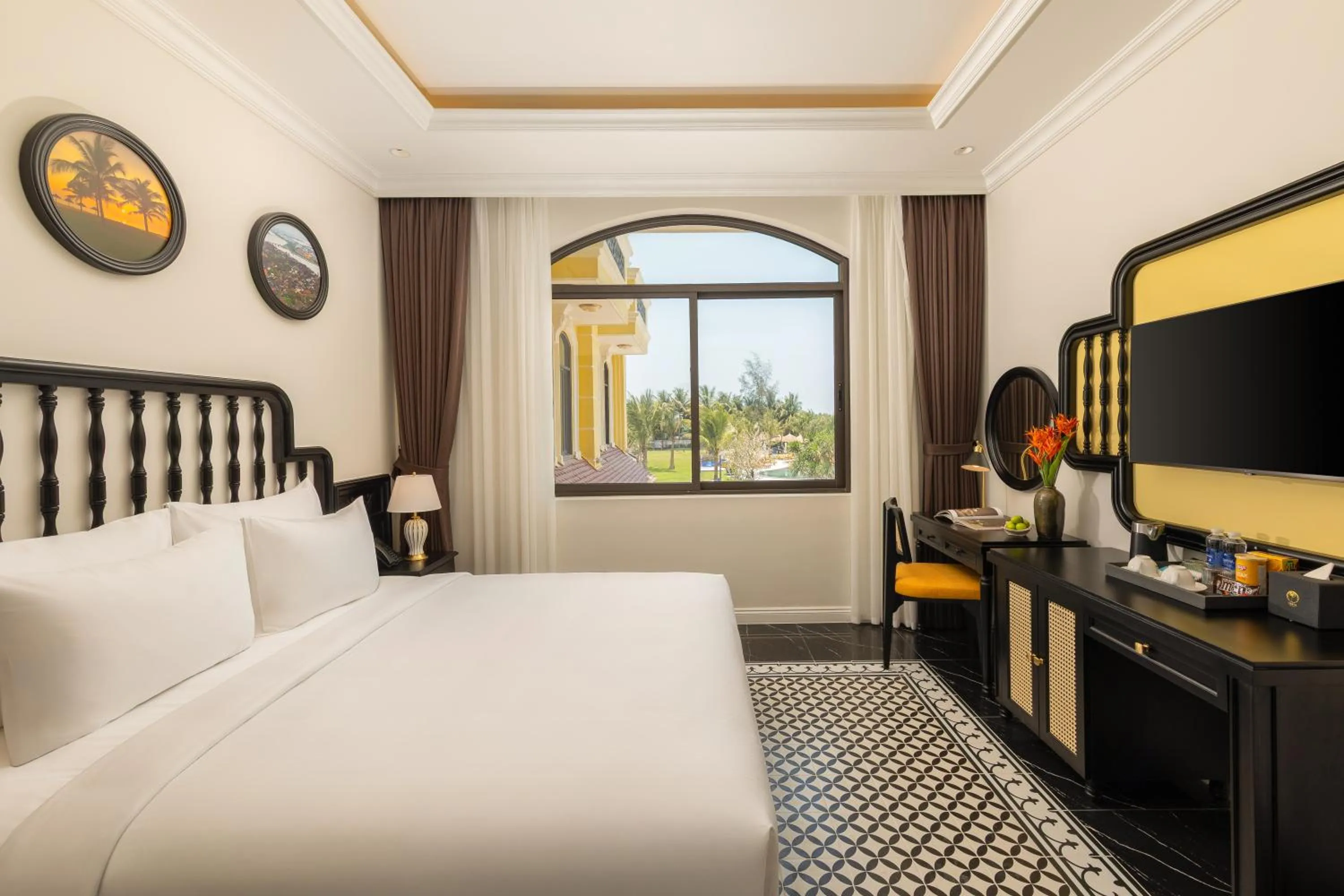 View (from property/room), Bed in Nesta Hoian Resort & Spa