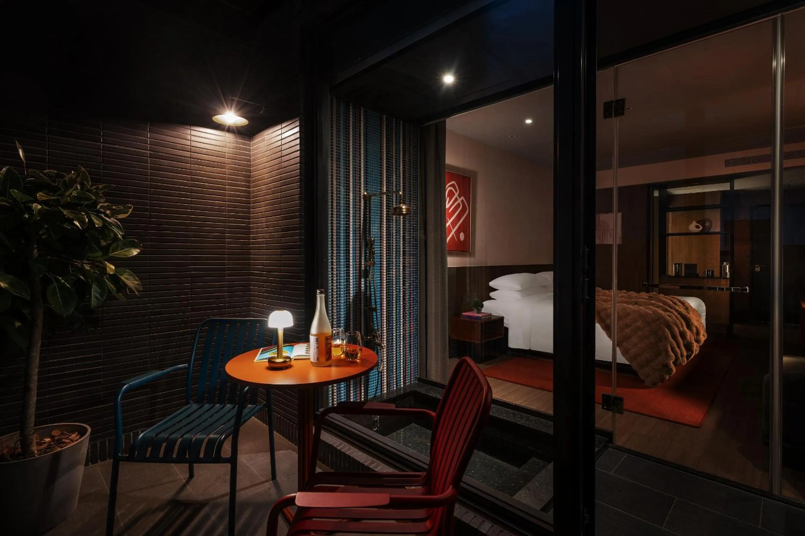 Balcony/Terrace, Bed in HYATT - EPISODE Daan Taipei, jdv by Hyatt