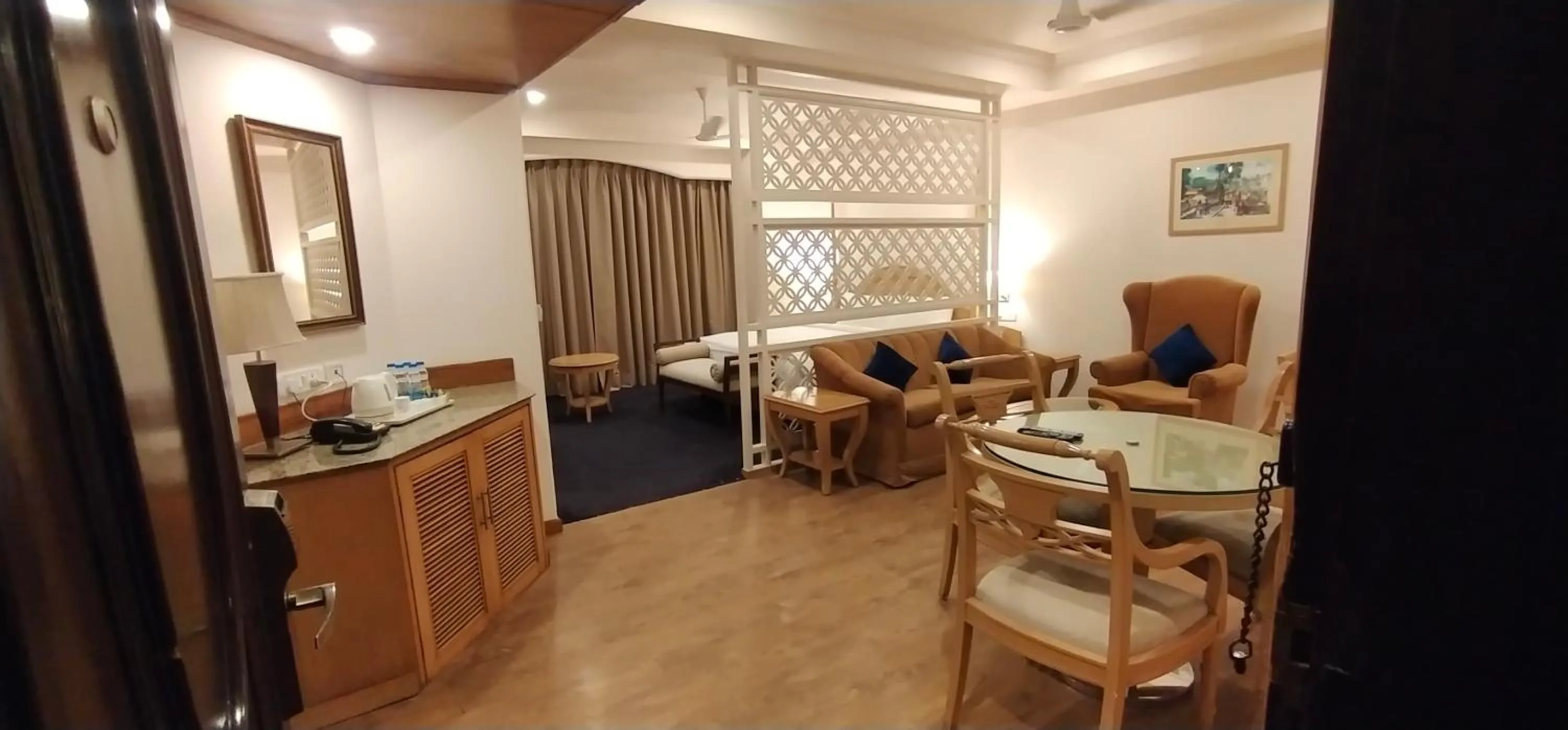 Seating area in Inn Riviera Jammu