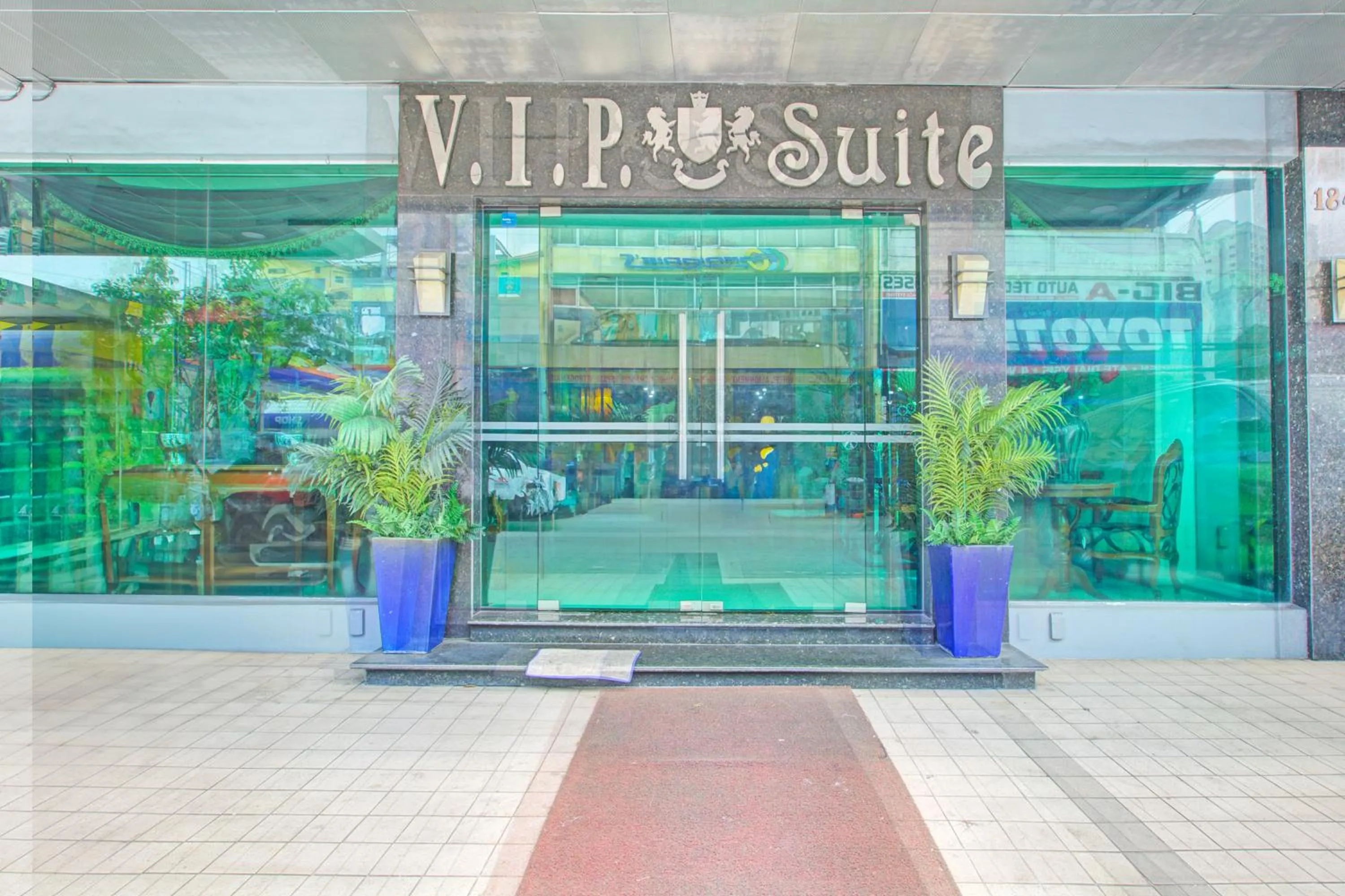 Facade/entrance in VIP Hostel, Near PNR Pasay Evangelista, Makati Manila