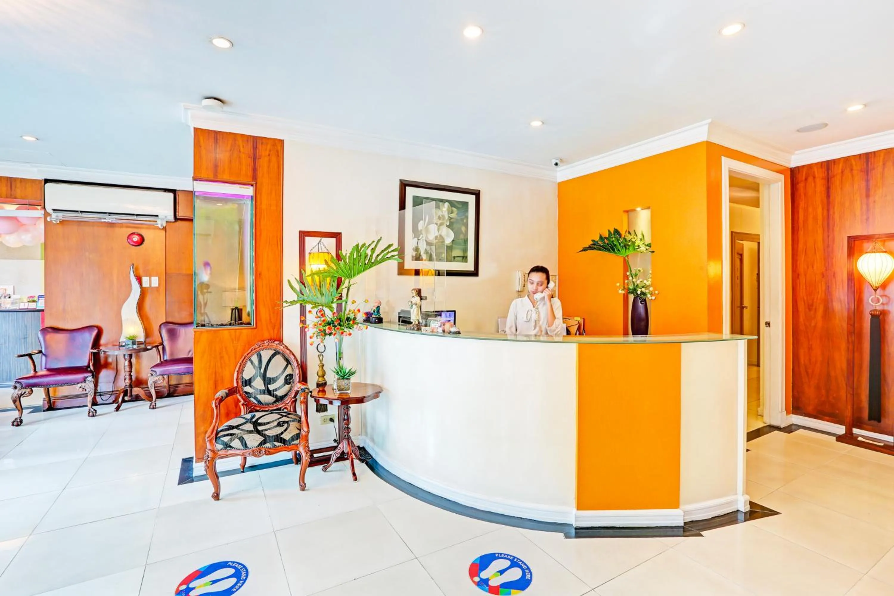 Lobby or reception in VIP Hostel, Near PNR Pasay Evangelista, Makati Manila