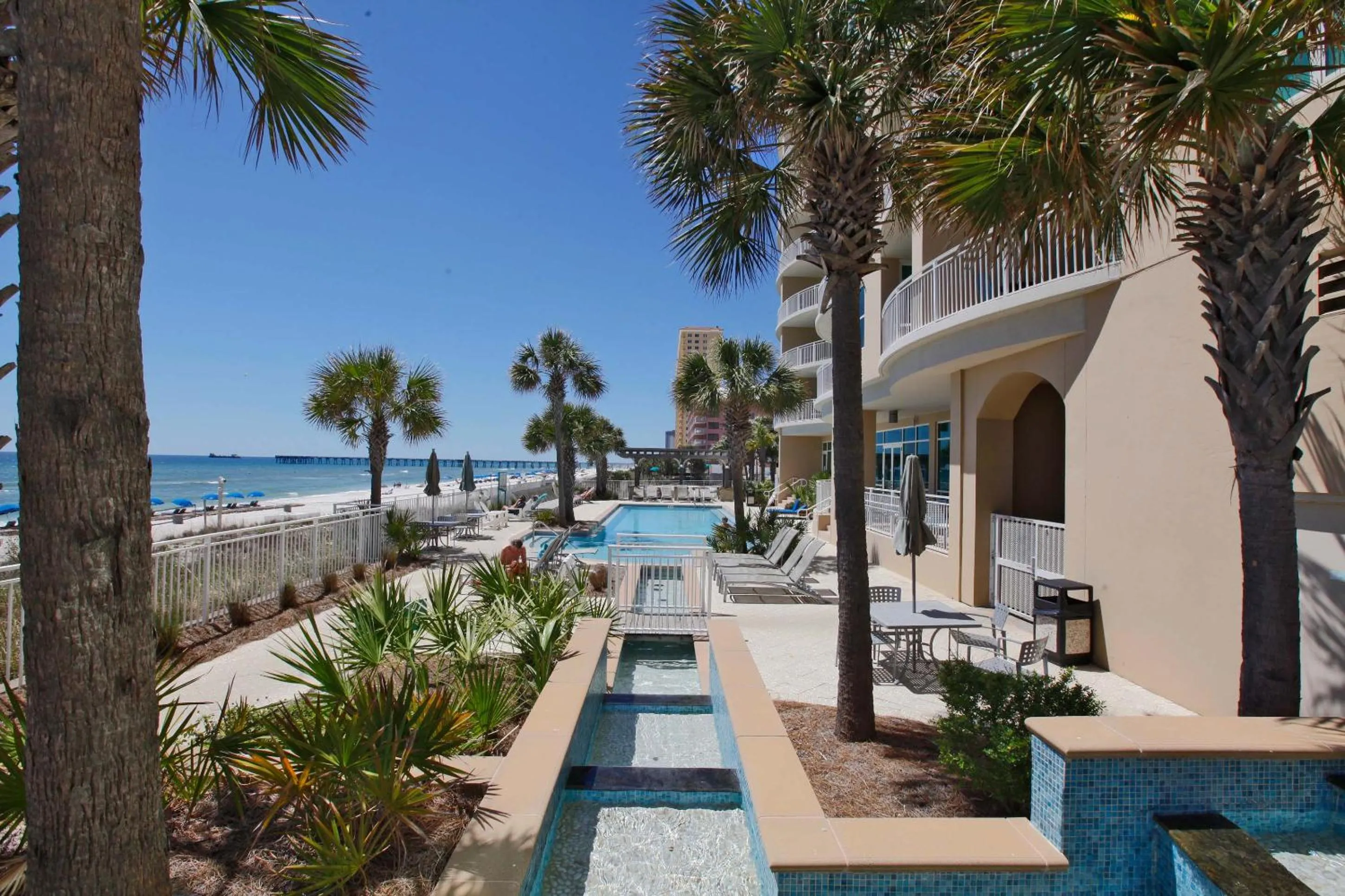 Patio in Aqua Beach Resort by Panhandle Getaways