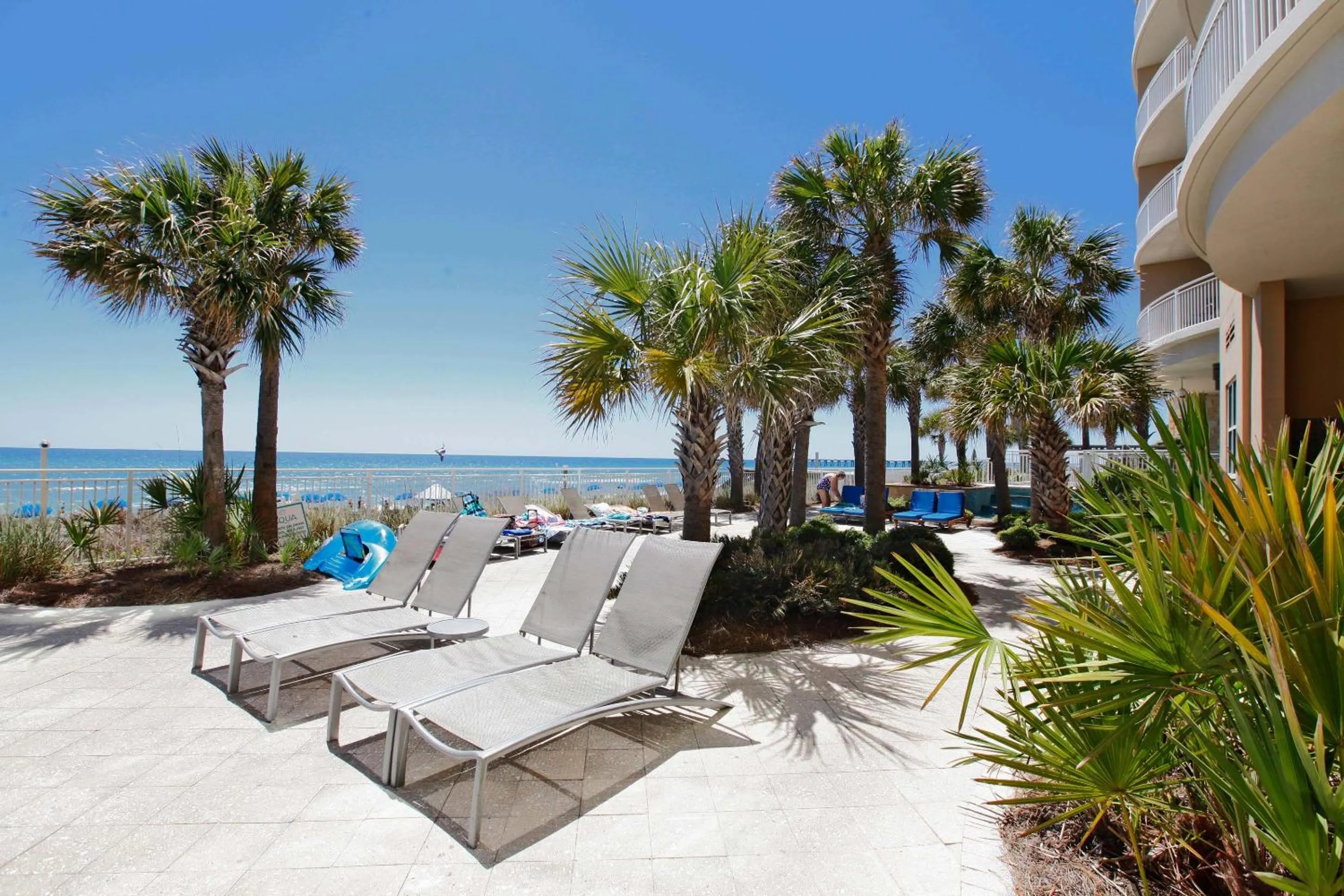 Patio in Aqua Beach Resort by Panhandle Getaways