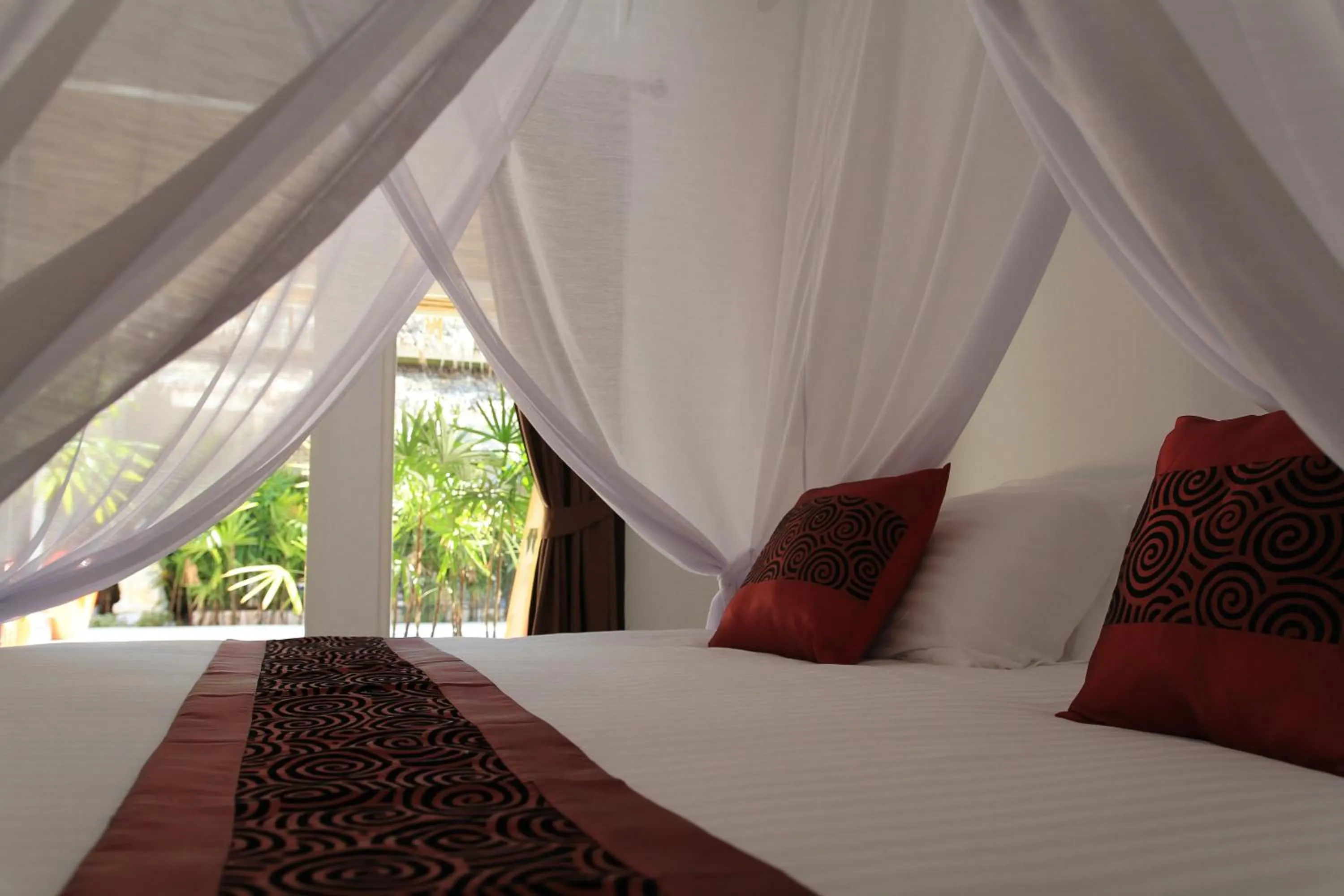 Decorative detail, Bed in The White Cottage