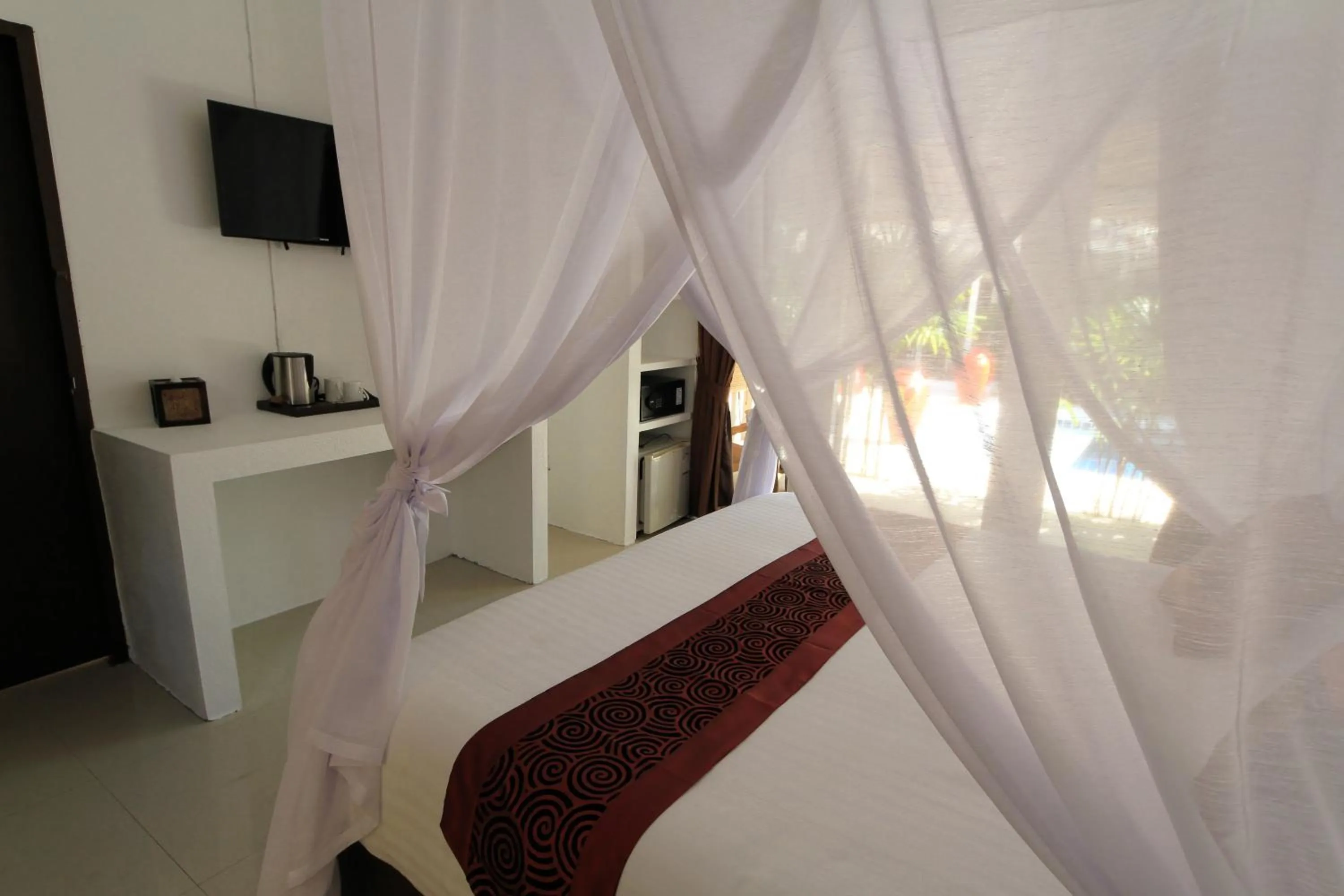 Decorative detail, Bed in The White Cottage