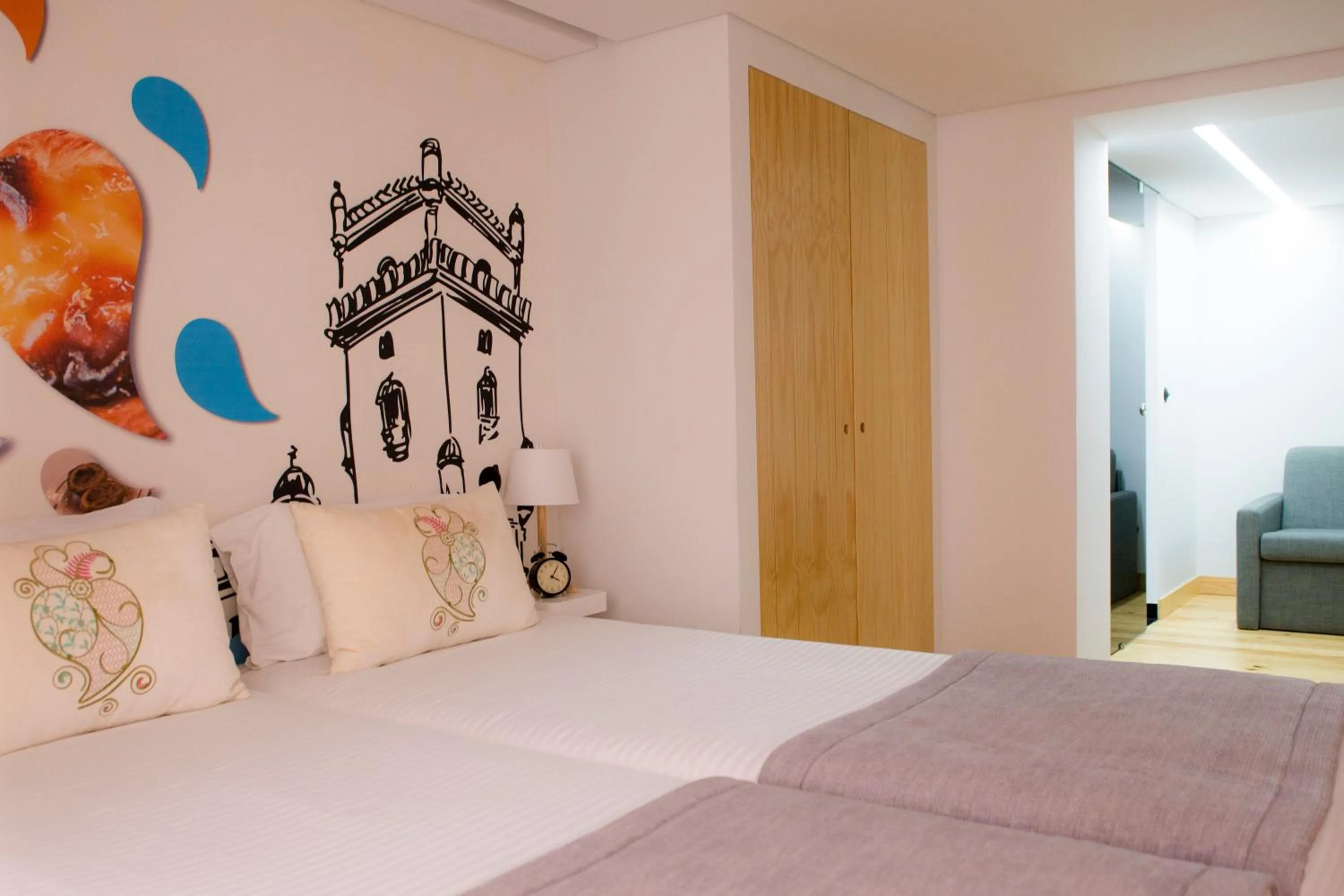 Bedroom, Bed in Páteo Saudade Lofts