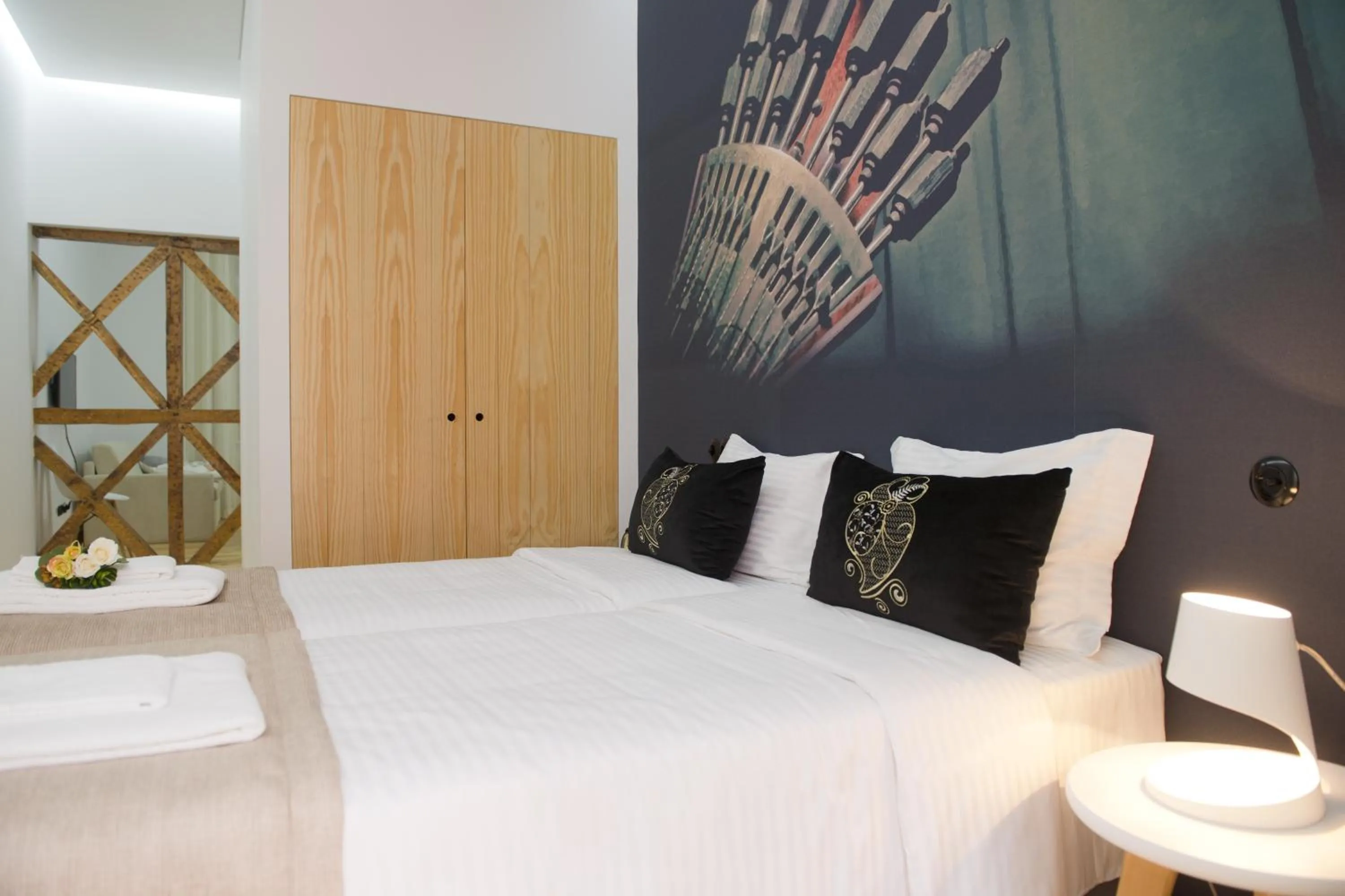 Bed in Páteo Saudade Lofts