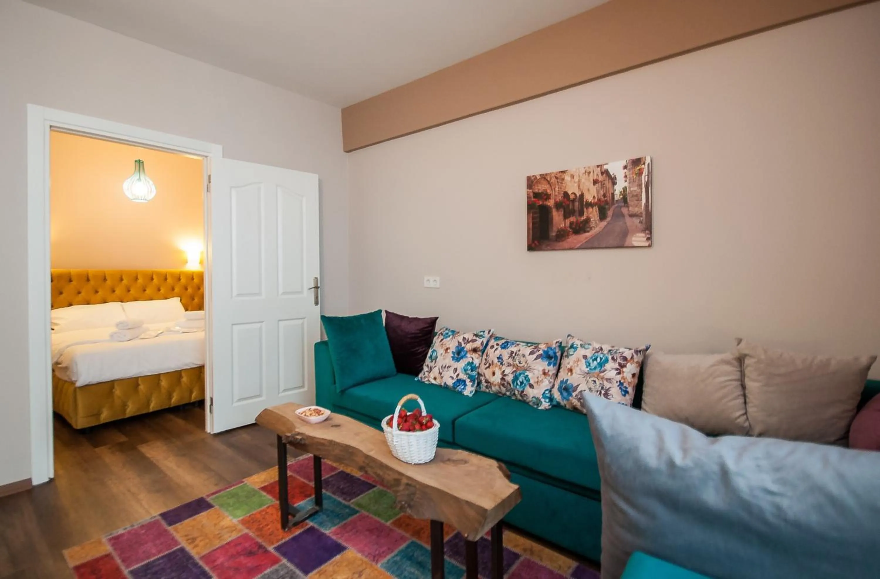 Living room, Bed in Newway Apartments