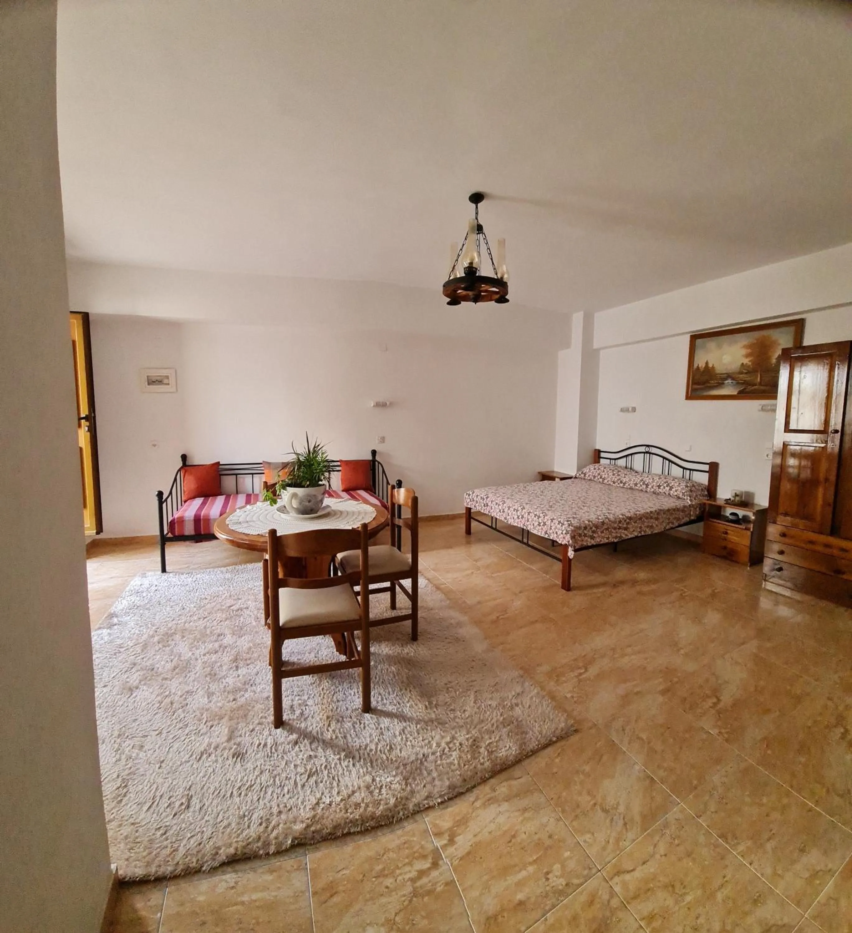Property building, Bed in Lindos Center Studios