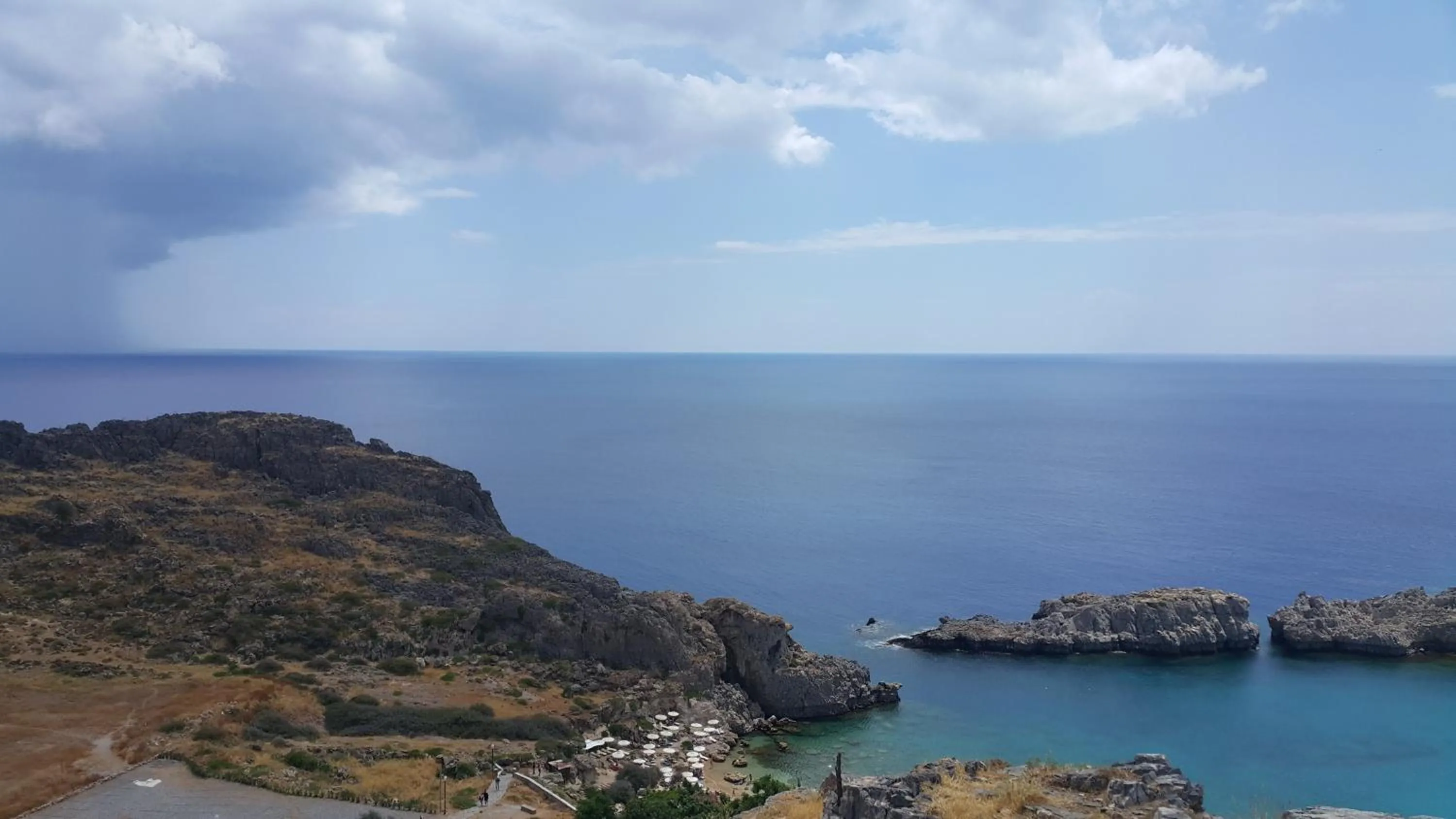 Beach in Lindos Center Studios