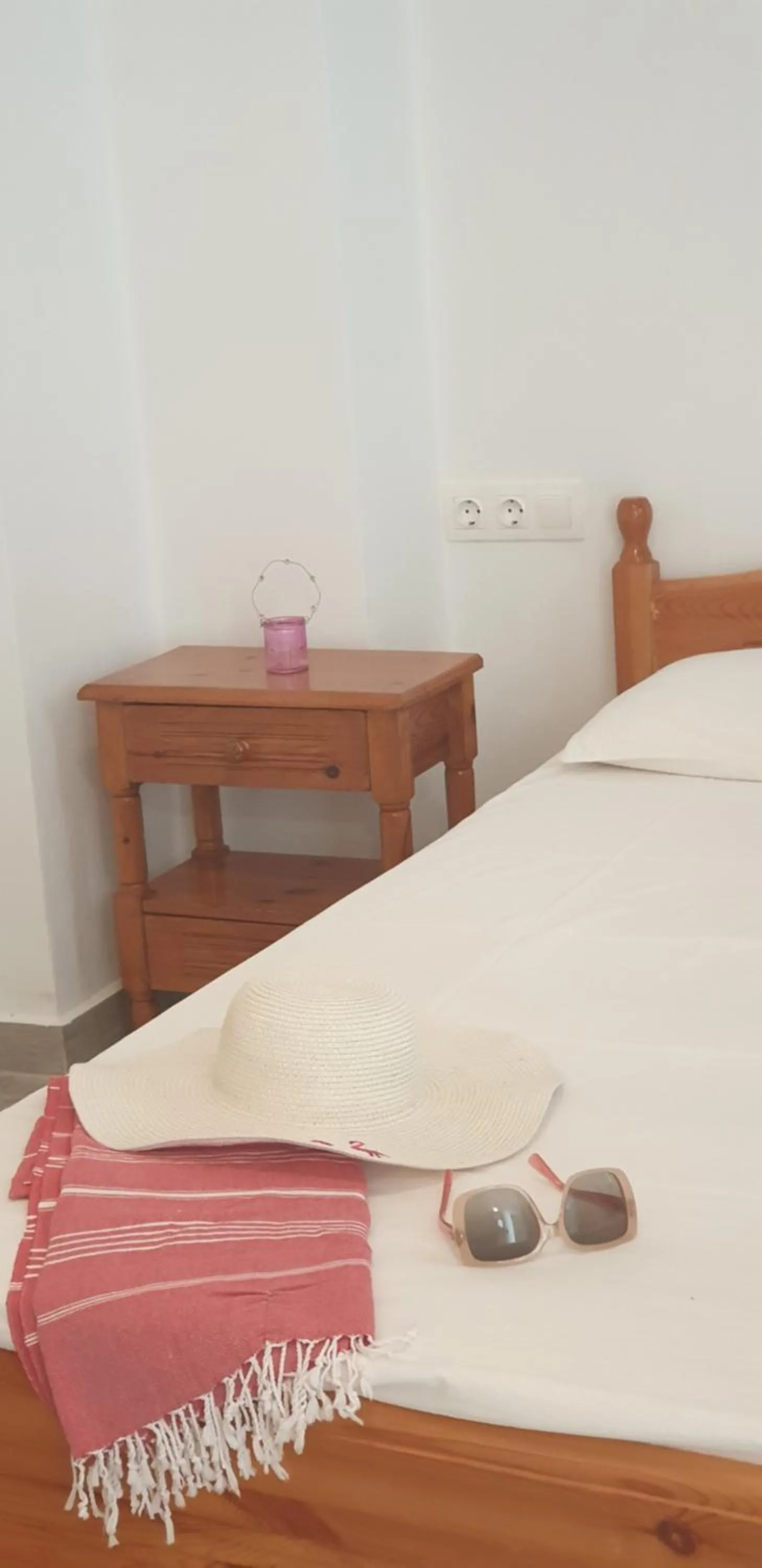 Bed in Lindos Center Studios