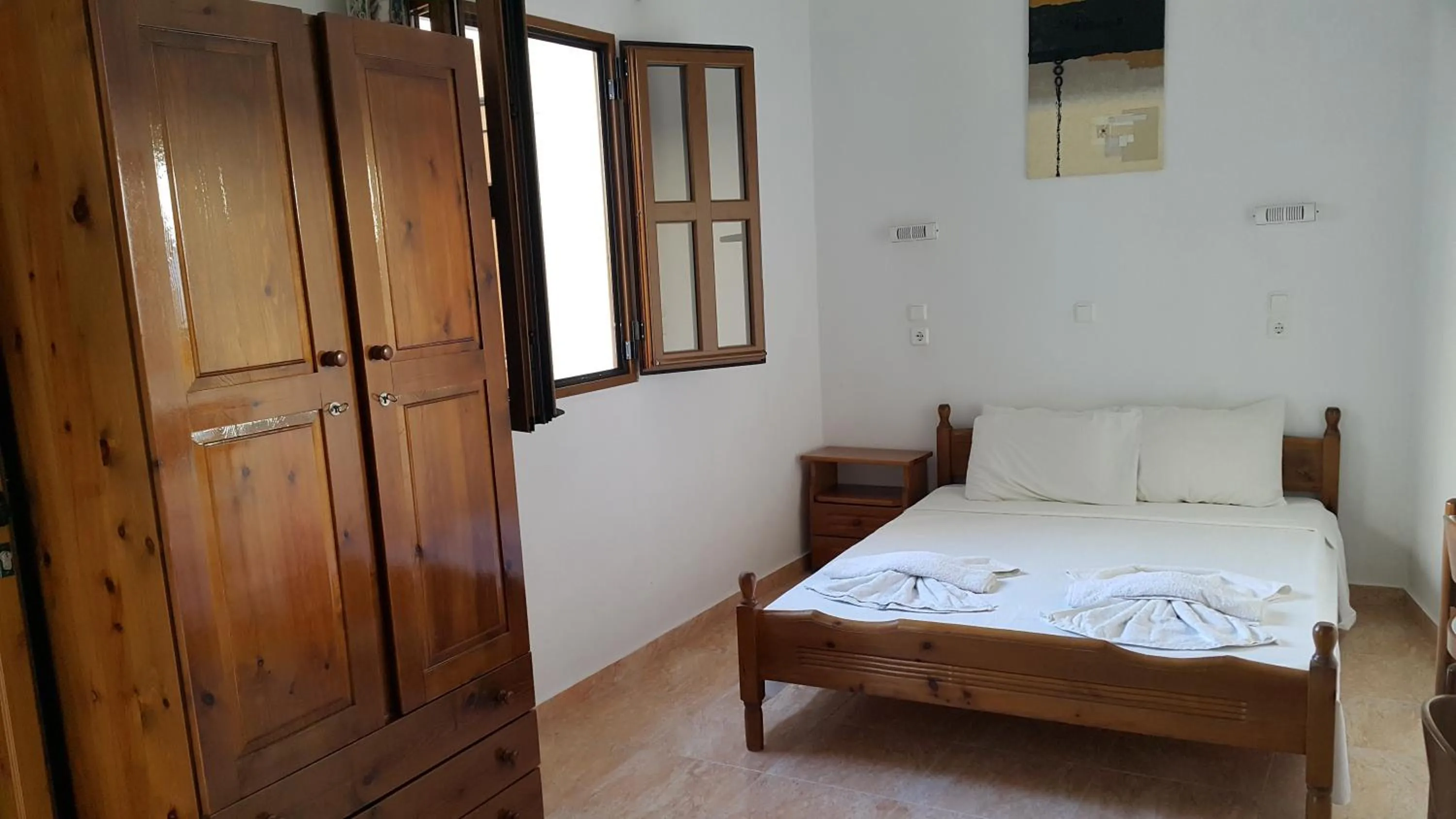 Bedroom, Bed in Lindos Center Studios
