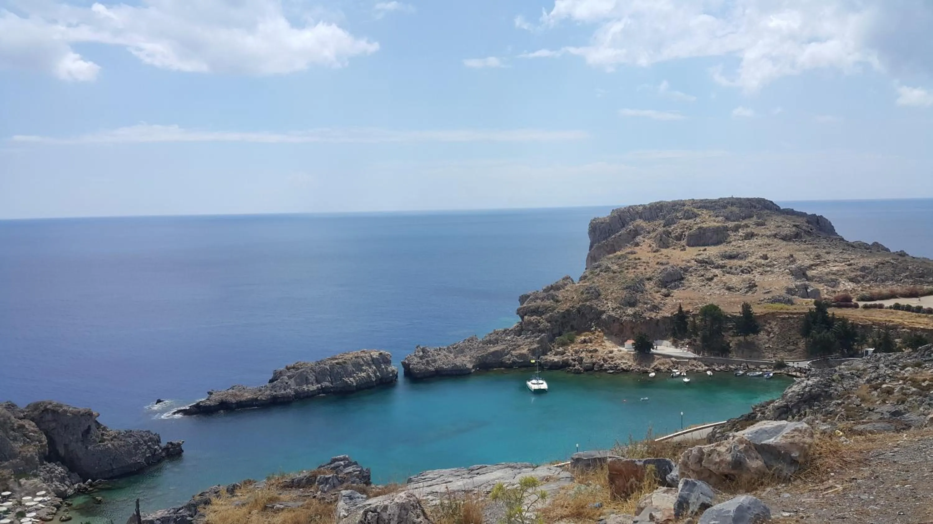 Beach in Lindos Center Studios