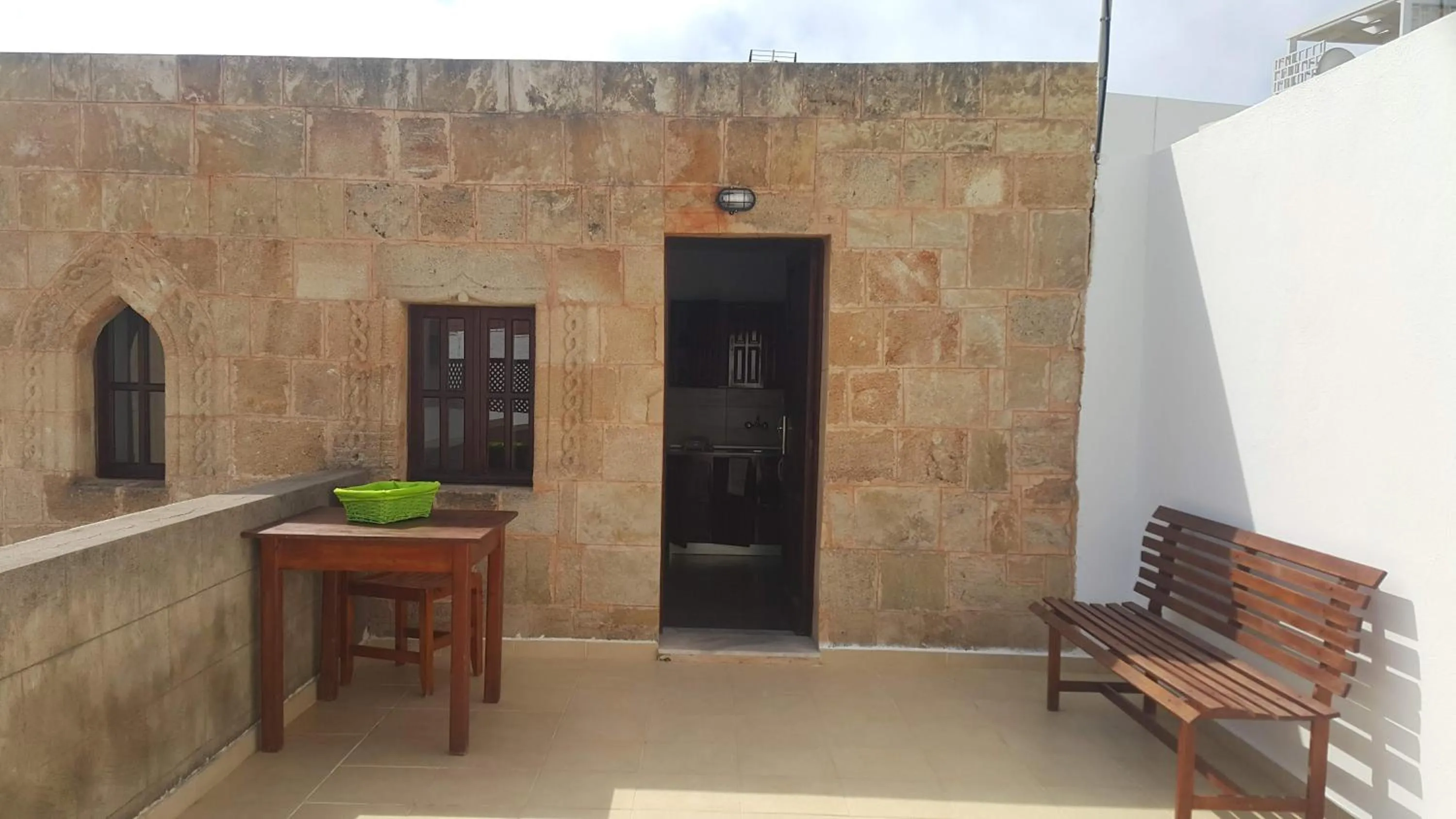 Facade/entrance in Lindos Center Studios