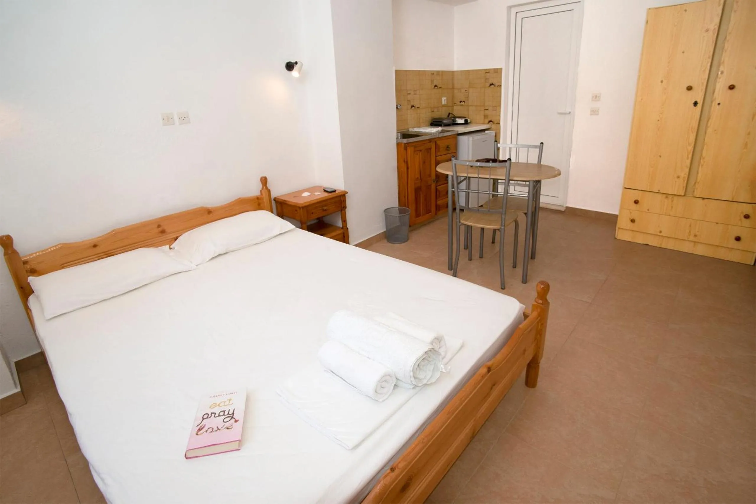 Photo of the whole room, Bed in Lindos Center Studios