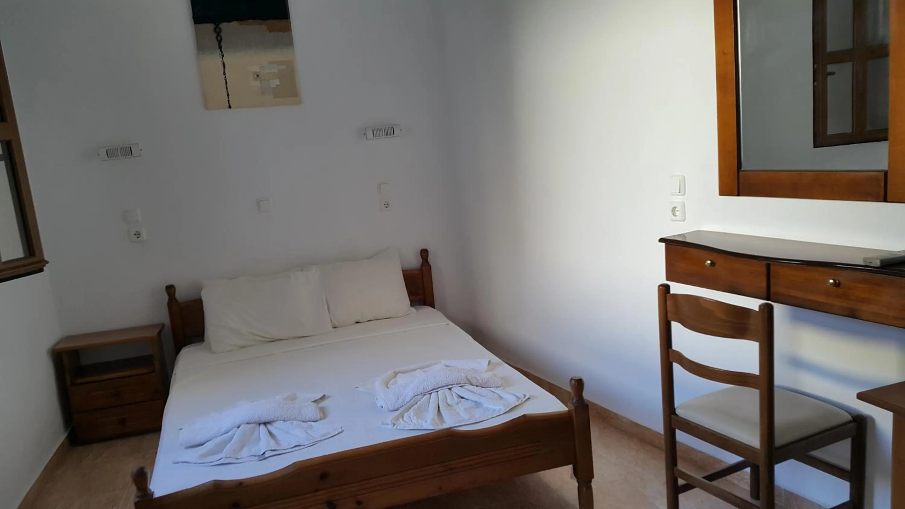 Bed in Lindos Center Studios