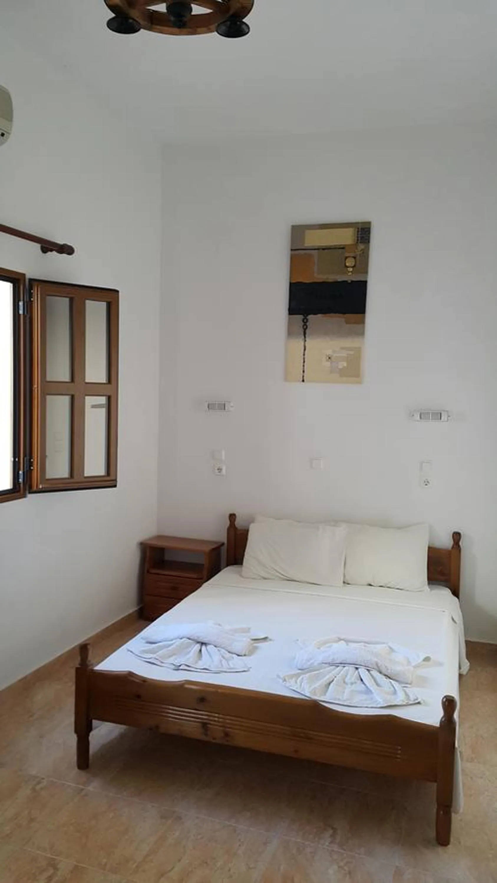 Bed in Lindos Center Studios