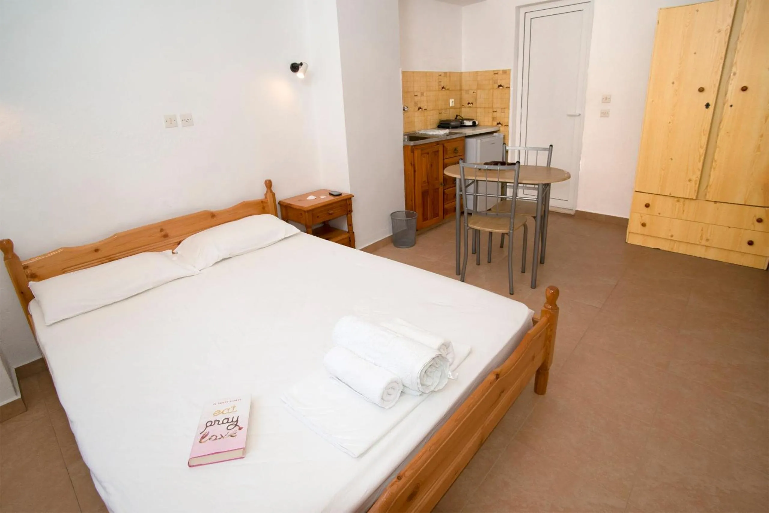 Bed in Lindos Center Studios