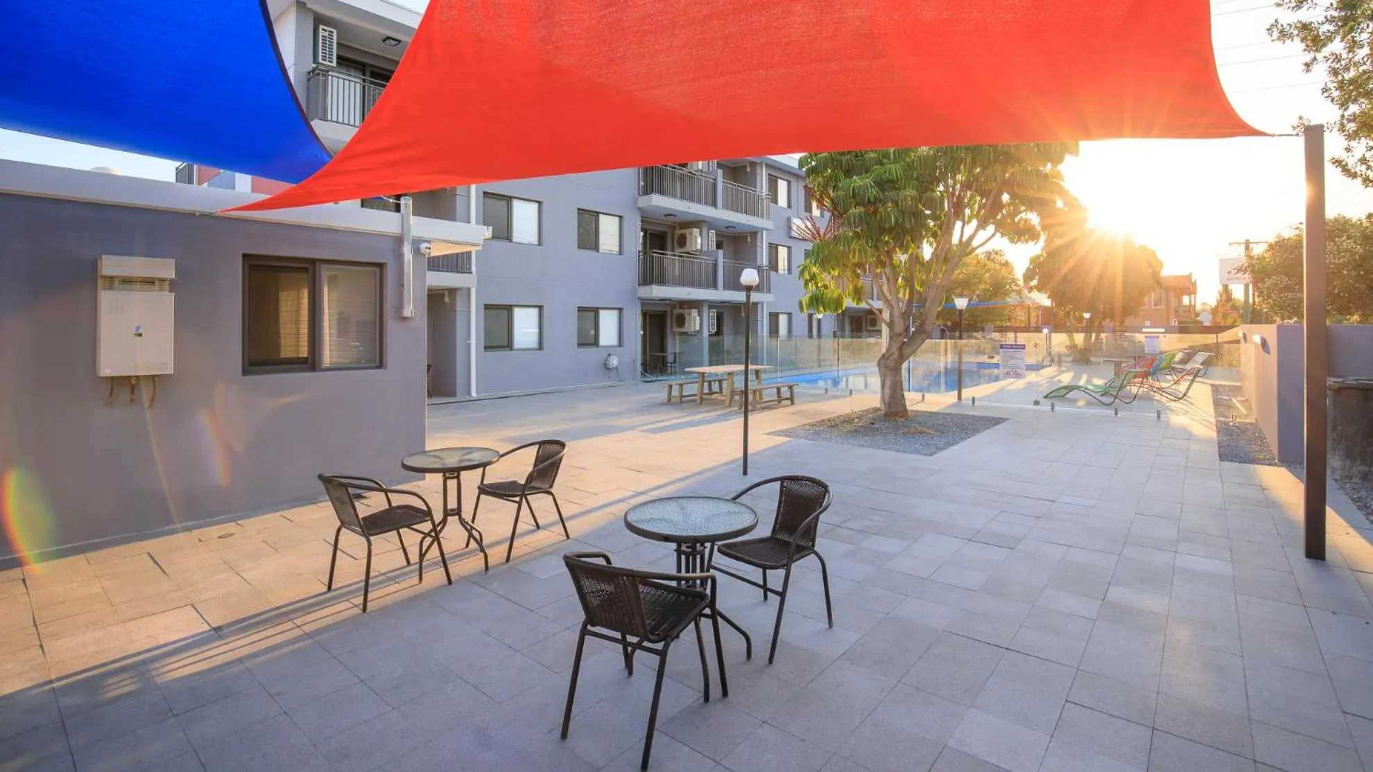 Patio in Batavia Apartments