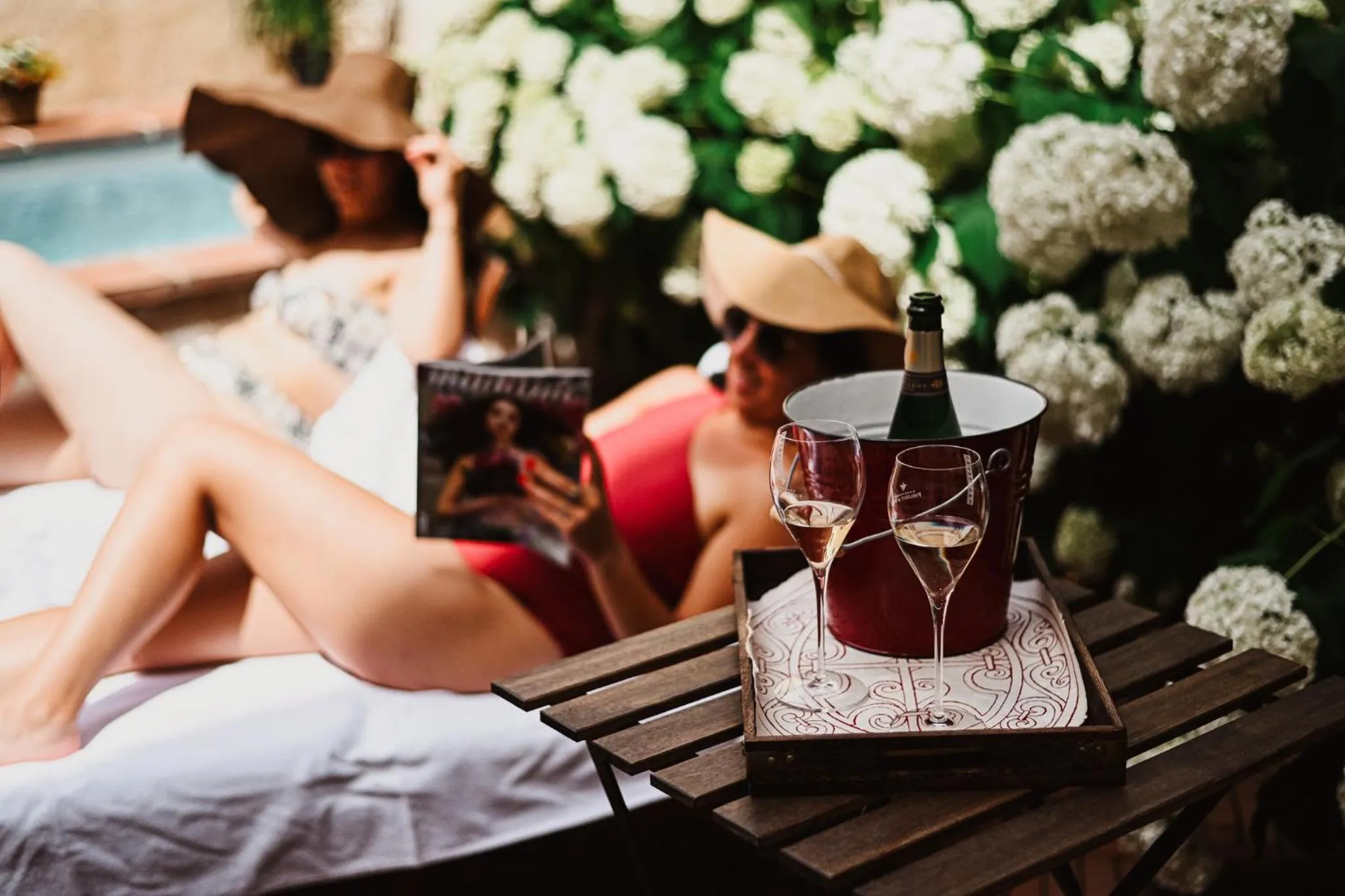 Drinks in Demeure de la Carmine, sejour bien-etre d'exception, piscine, hammam, champagne