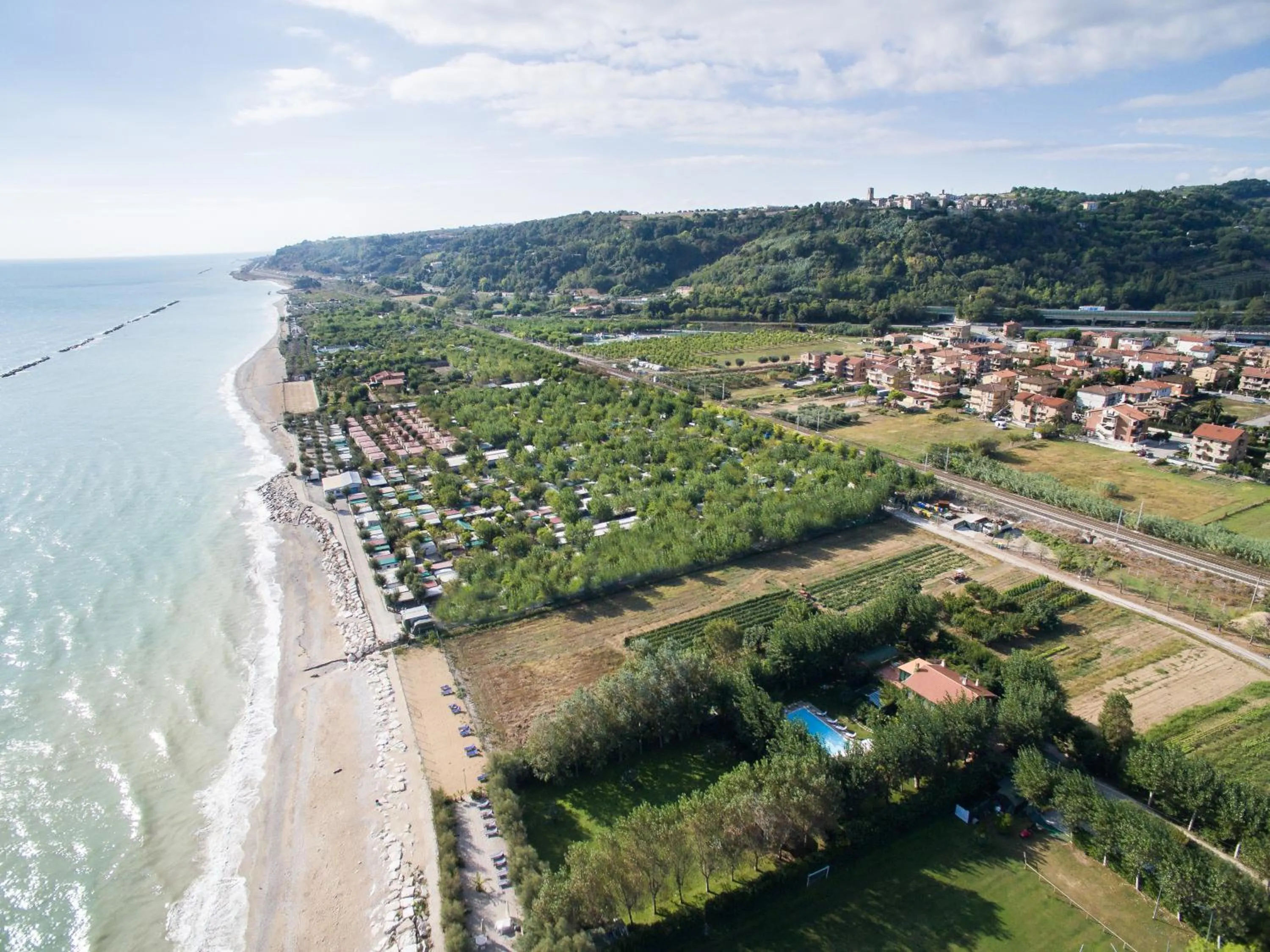 Bird's eye view in Villa Mirella Beach
