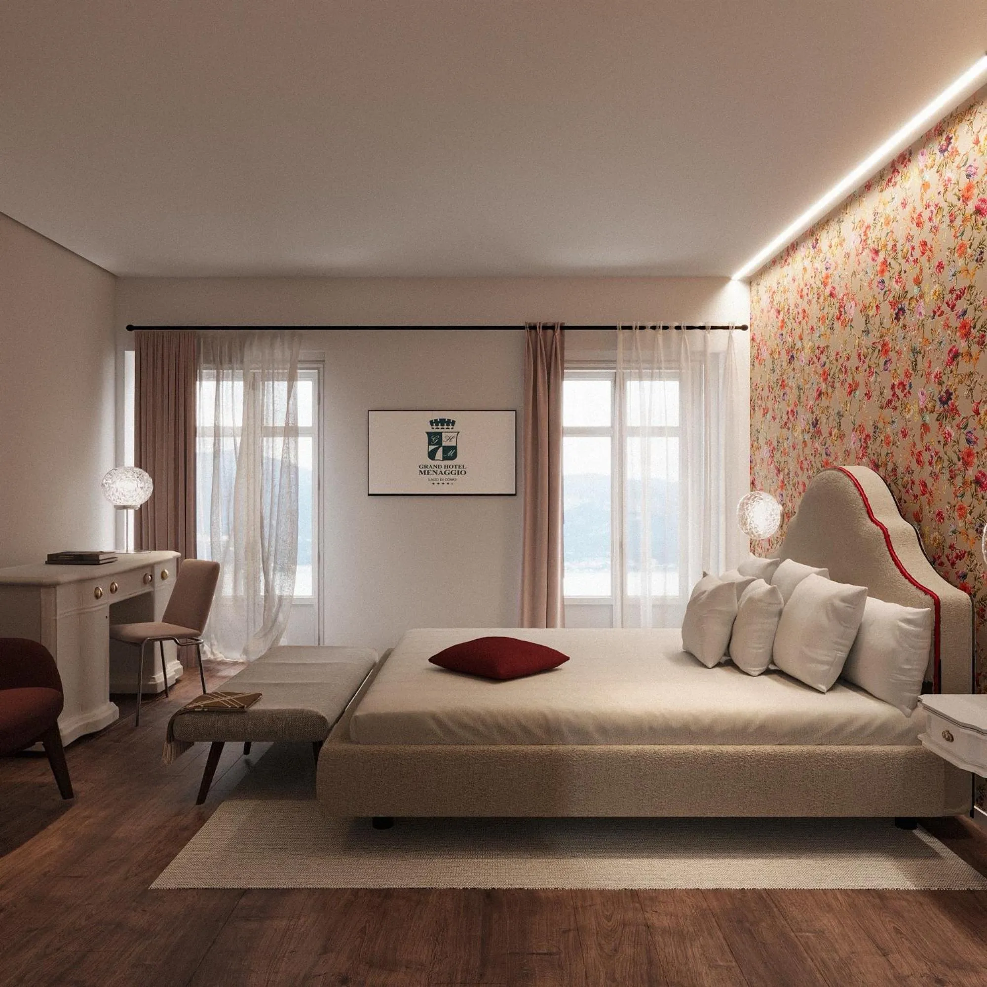 Bed in Grand Hotel Menaggio