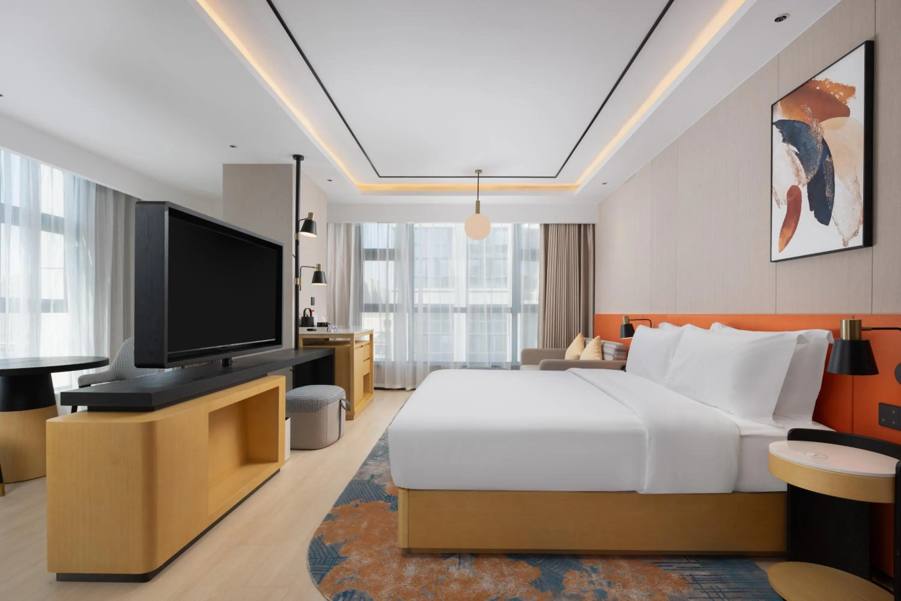 Bedroom, Bed in Hilton Garden Inn Huai'An Huaiyin